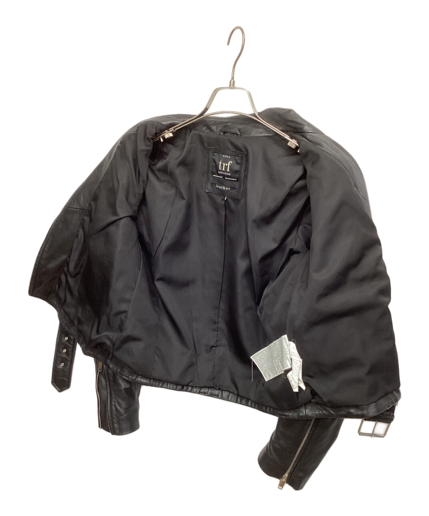 中古・古着通販】ZARA (ザラ) ライダースジャケット ブラック サイズ
