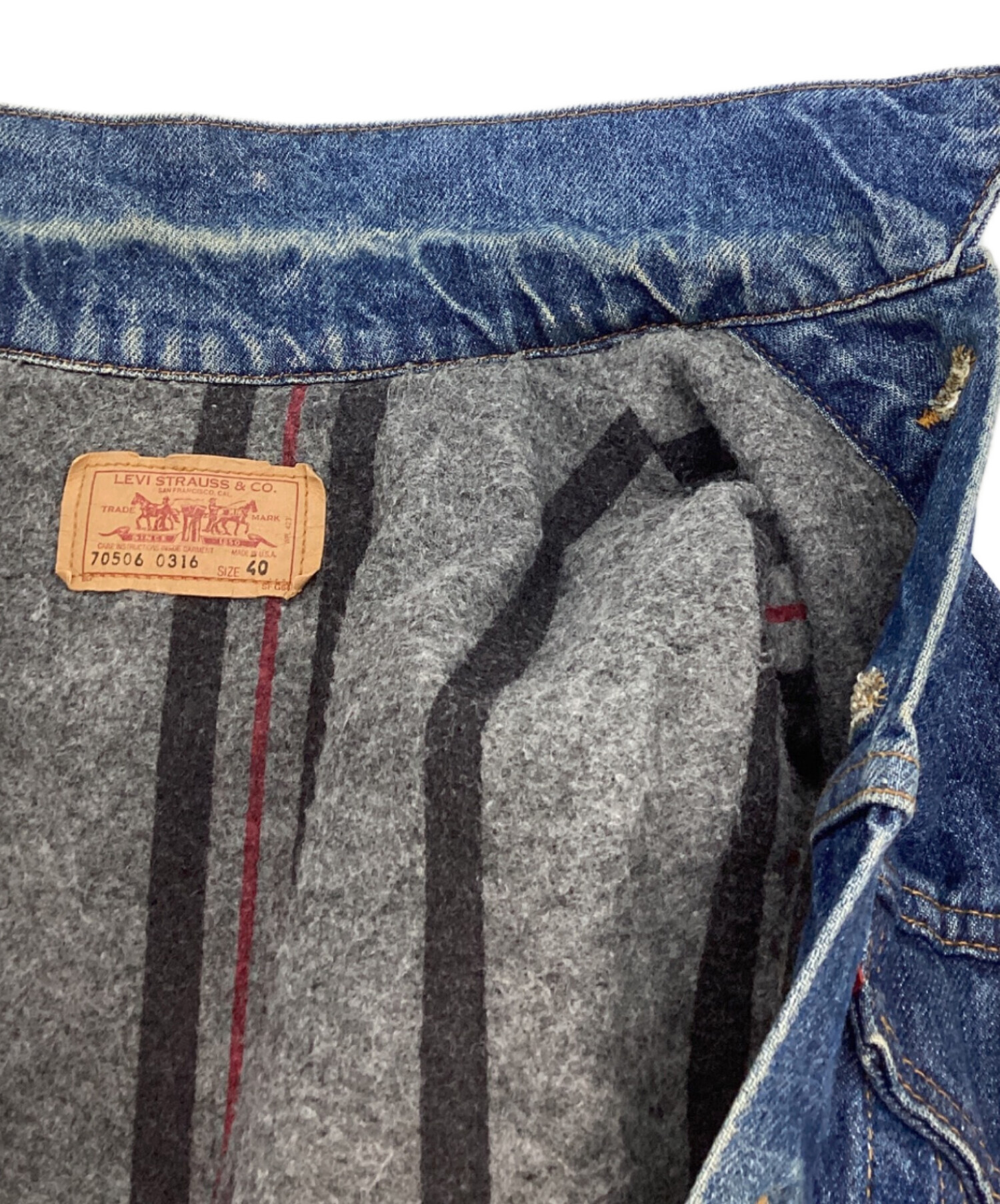 中古・古着通販】LEVI'S (リーバイス) 裏地ブランケットデニム