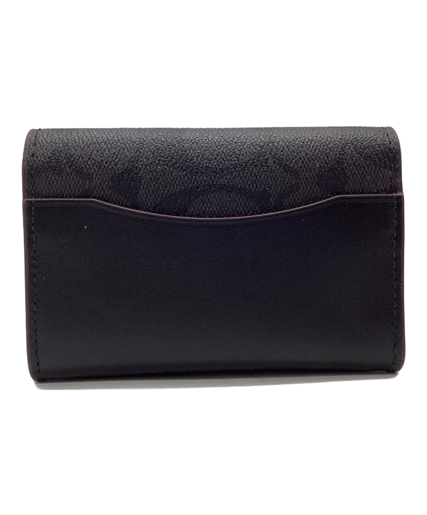 中古・古着通販】COACH (コーチ) カードケース シグネチャー ブラック