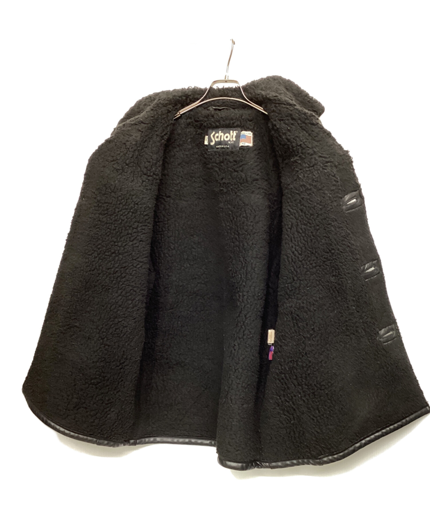中古・古着通販】Schott (ショット) レザージャケット ブラック サイズ
