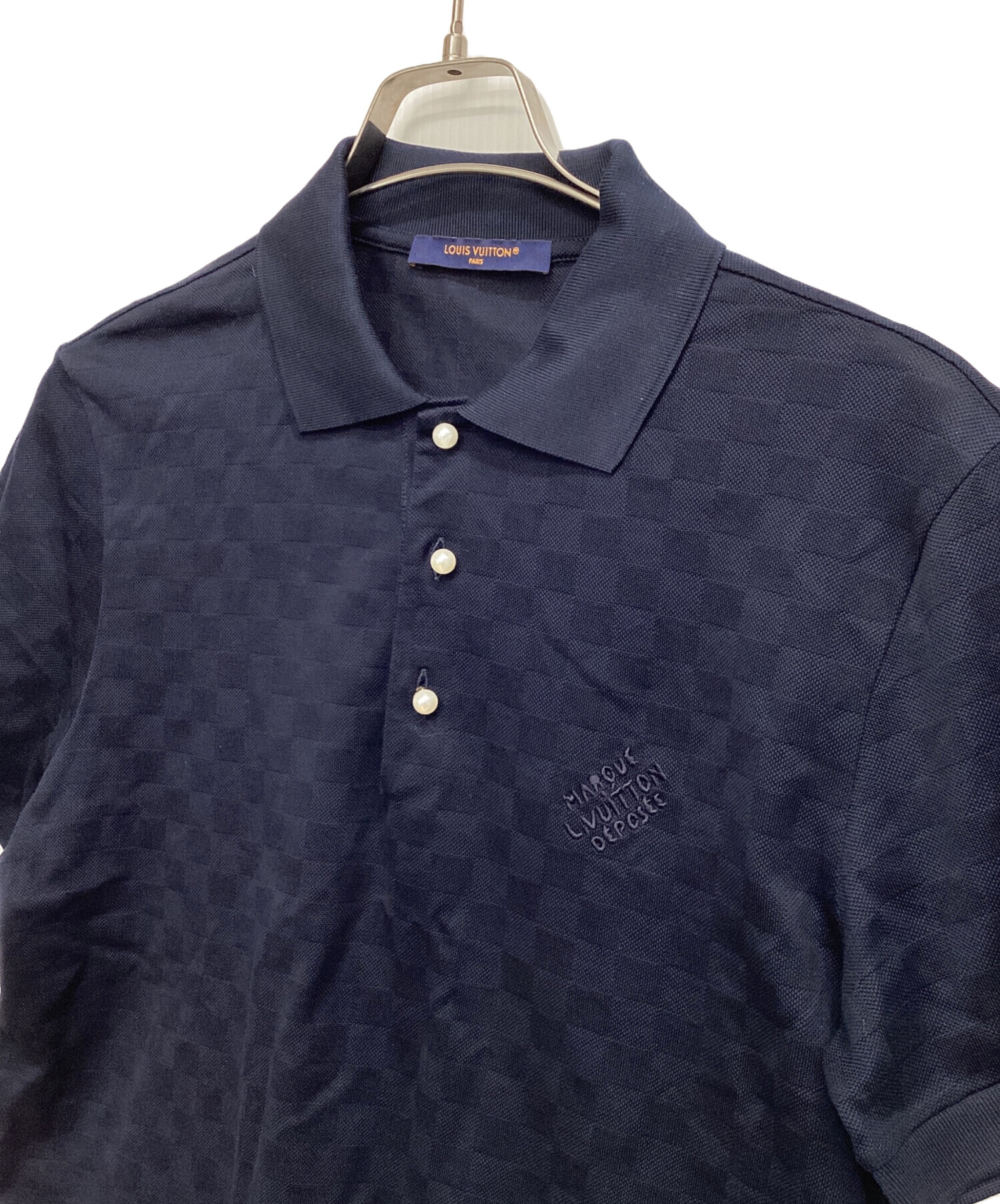 Louis Vuitton ポロシャツ ネイビー 中古・古着通販】LOUIS VUITTON (ルイ ヴィトン) ポロシャツ ネイビー