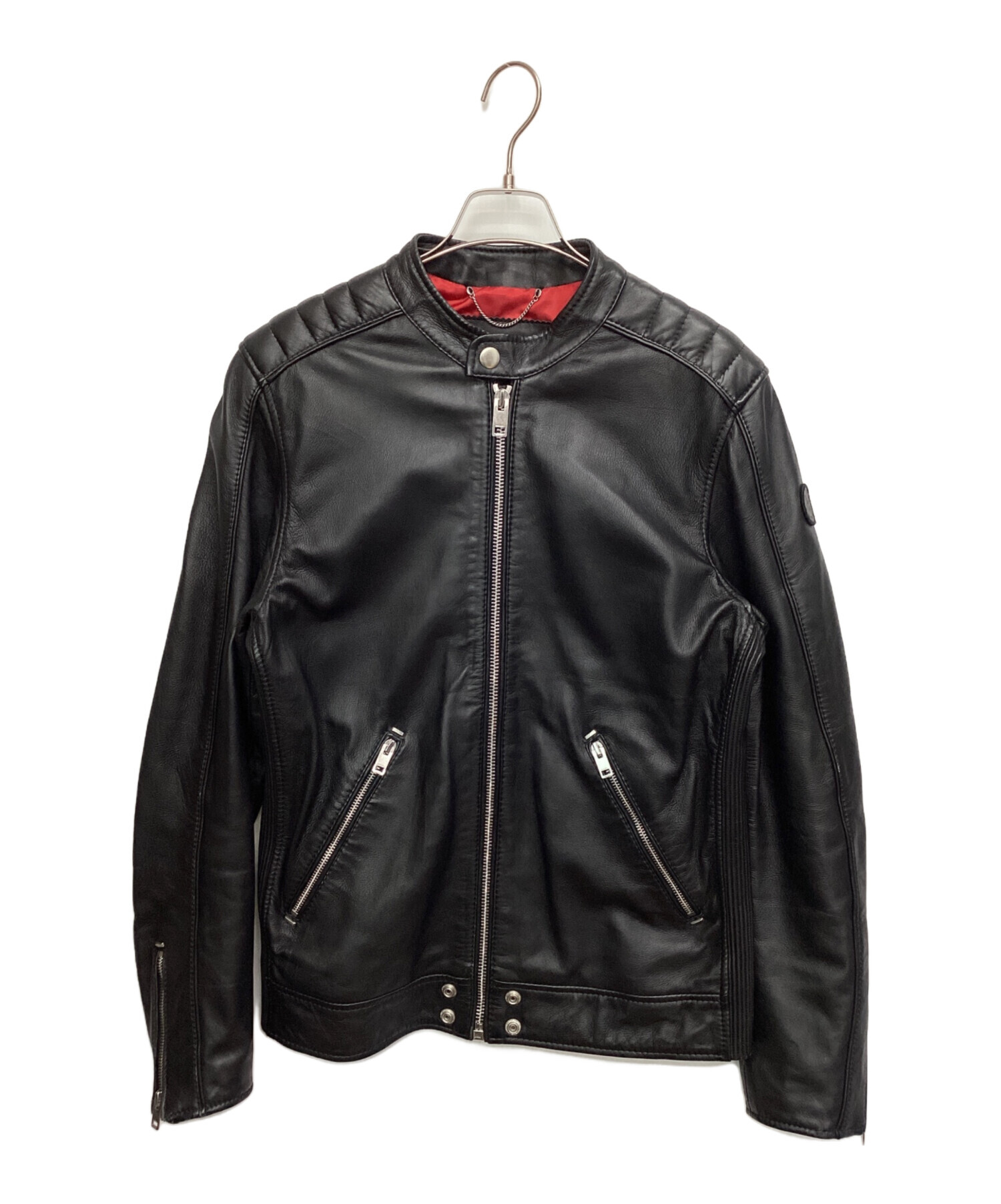 【中古】【Lサイズ】DIESEL ディーゼル レザージャケット ライダース 中古・古着通販】DIESEL (ディーゼル) レザーライダースジャケット