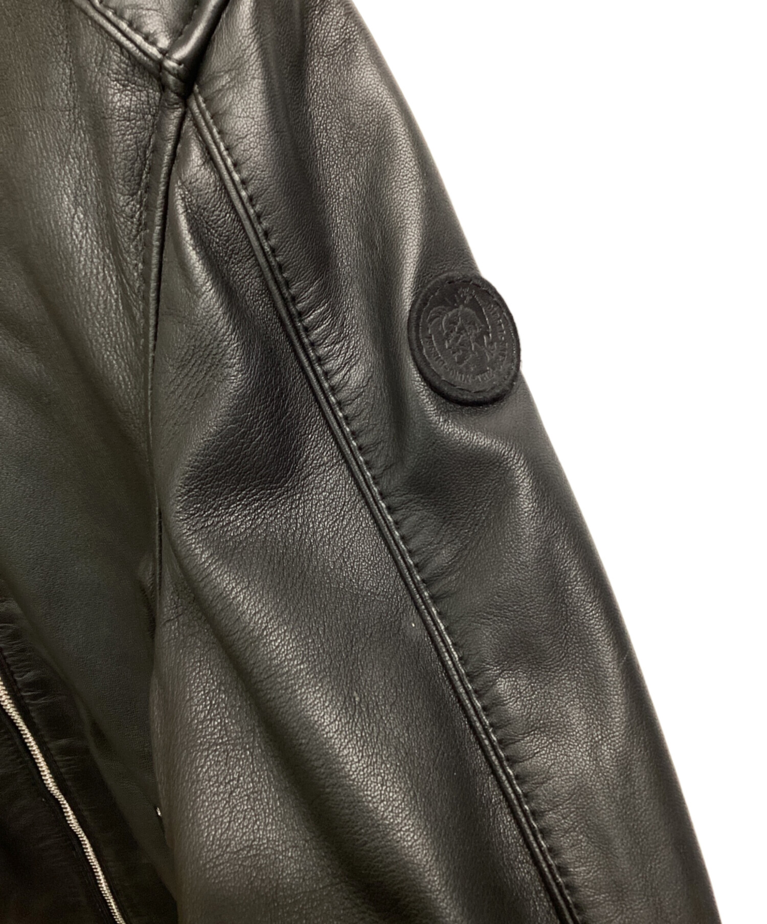 中古・古着通販】DIESEL (ディーゼル) レザーライダースジャケット
