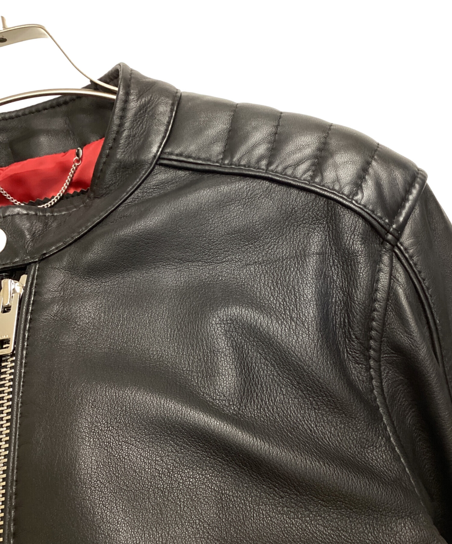 中古・古着通販】DIESEL (ディーゼル) レザーライダースジャケット
