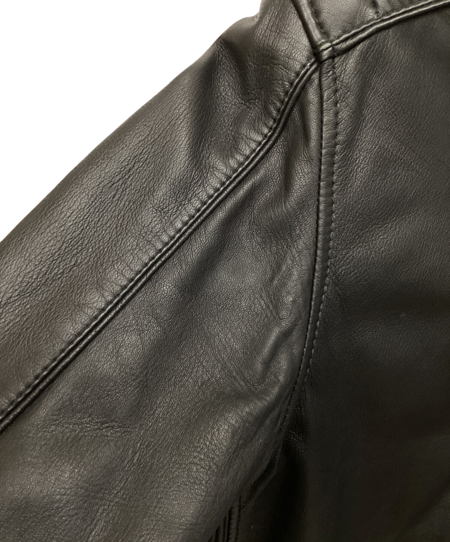 中古・古着通販】DIESEL (ディーゼル) レザーライダースジャケット