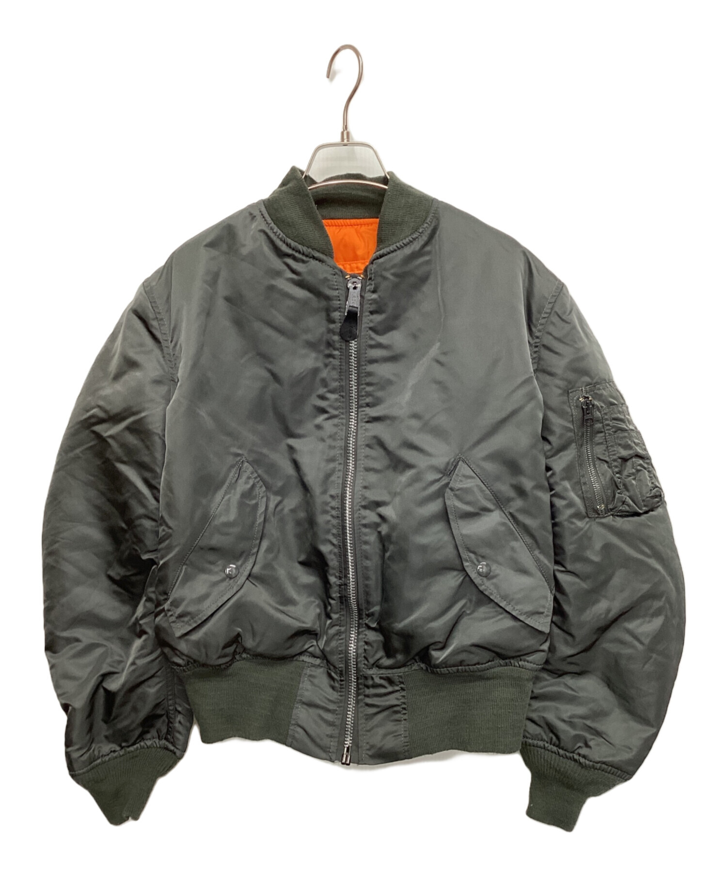 中古・古着通販】ALPHA (アルファ) MA-1ジャケット USA製 グリーン