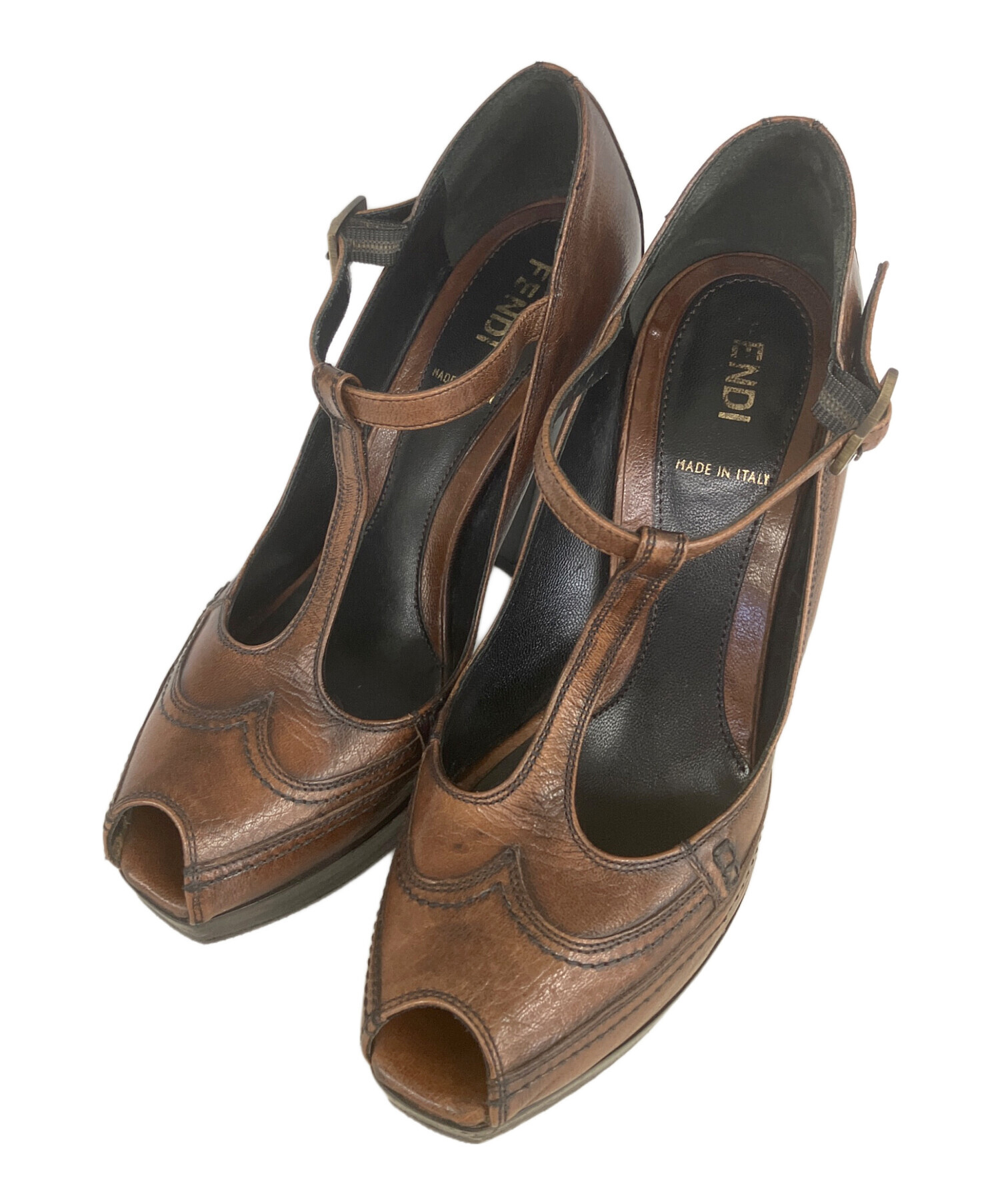 中古・古着通販】FENDI (フェンディ) ハイヒールパンプス ブラウン
