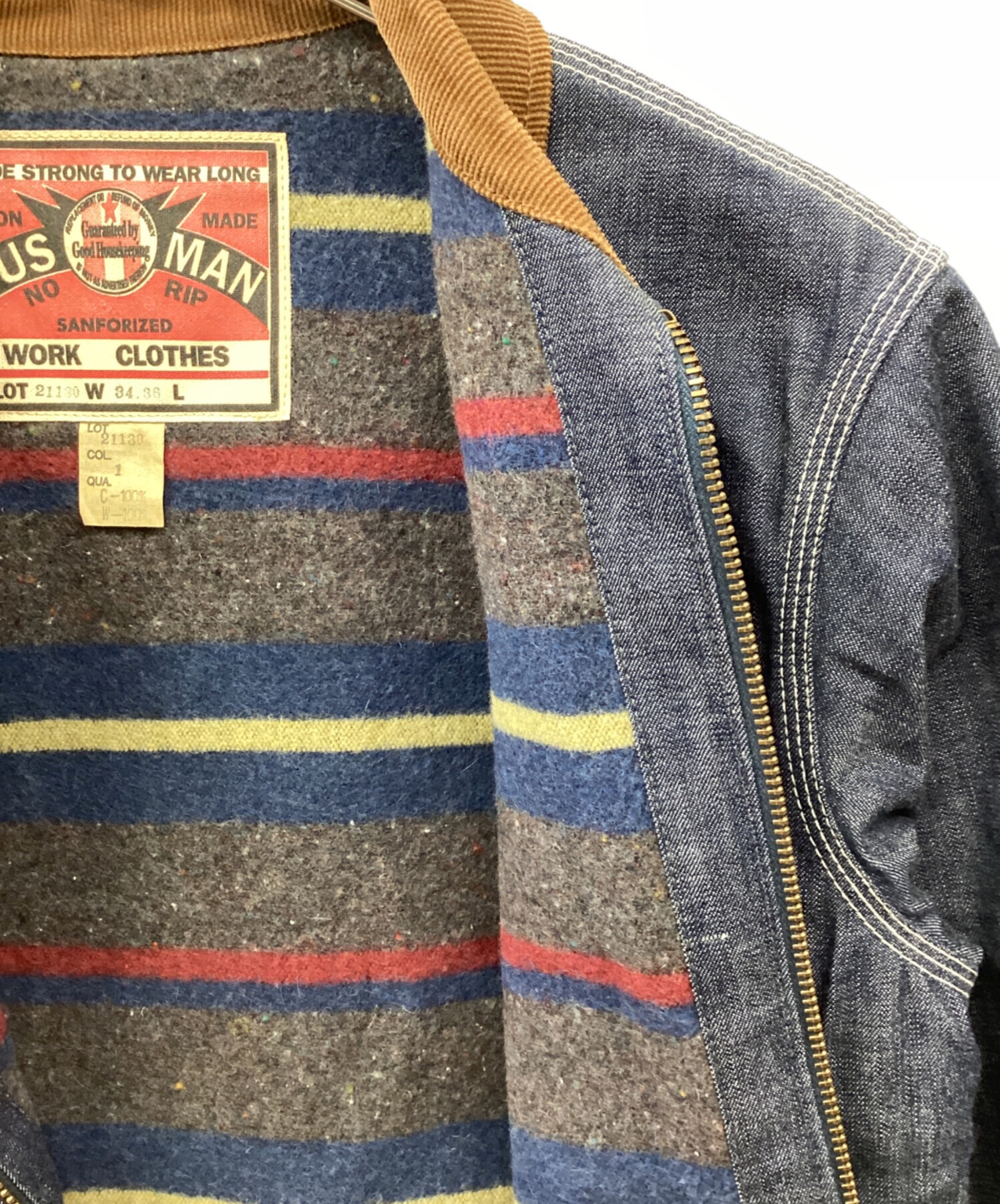 中古・古着通販】CUSHMAN (クッシュマン) デニムジャケット インディゴ