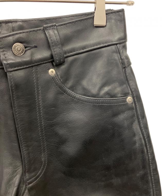 中古・古着通販】Schott (ショット) レザーパンツ ブラック サイズ