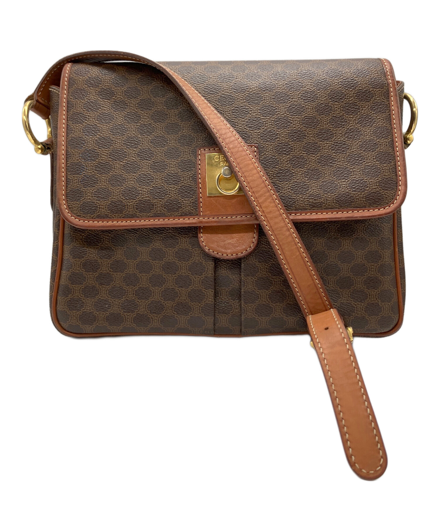 中古・古着通販】CELINE (セリーヌ) ショルダーバッグ ブラウン