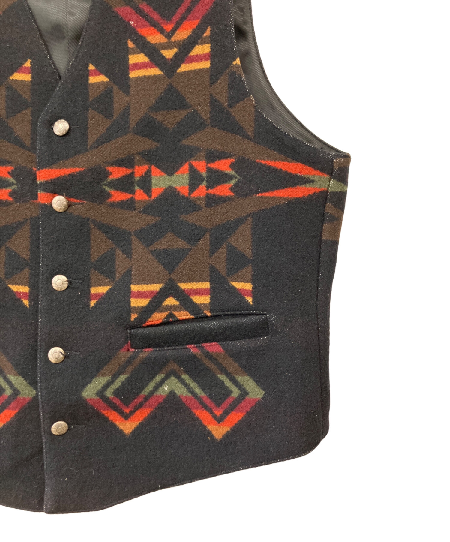 中古・古着通販】PENDLETON (ペンドルトン) ウールベスト ブラック 