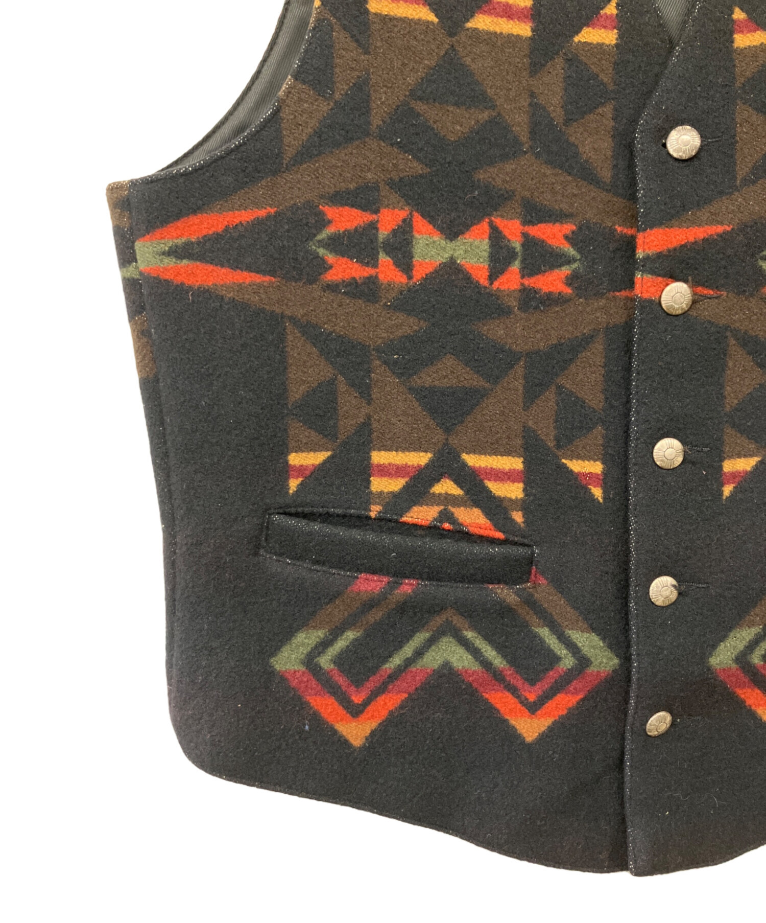 中古・古着通販】PENDLETON (ペンドルトン) ウールベスト ブラック