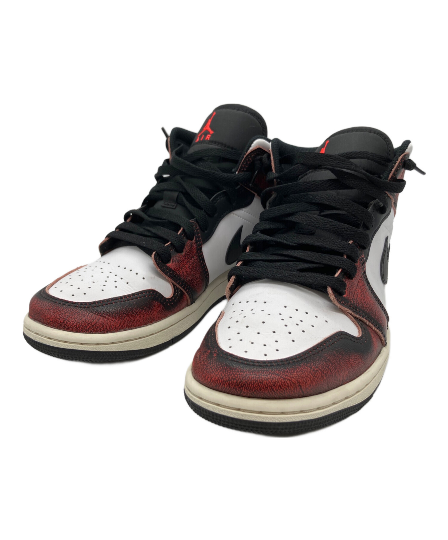 中古・古着通販】NIKE (ナイキ) Air Jordan 1 Mid レッド×ブラック 
