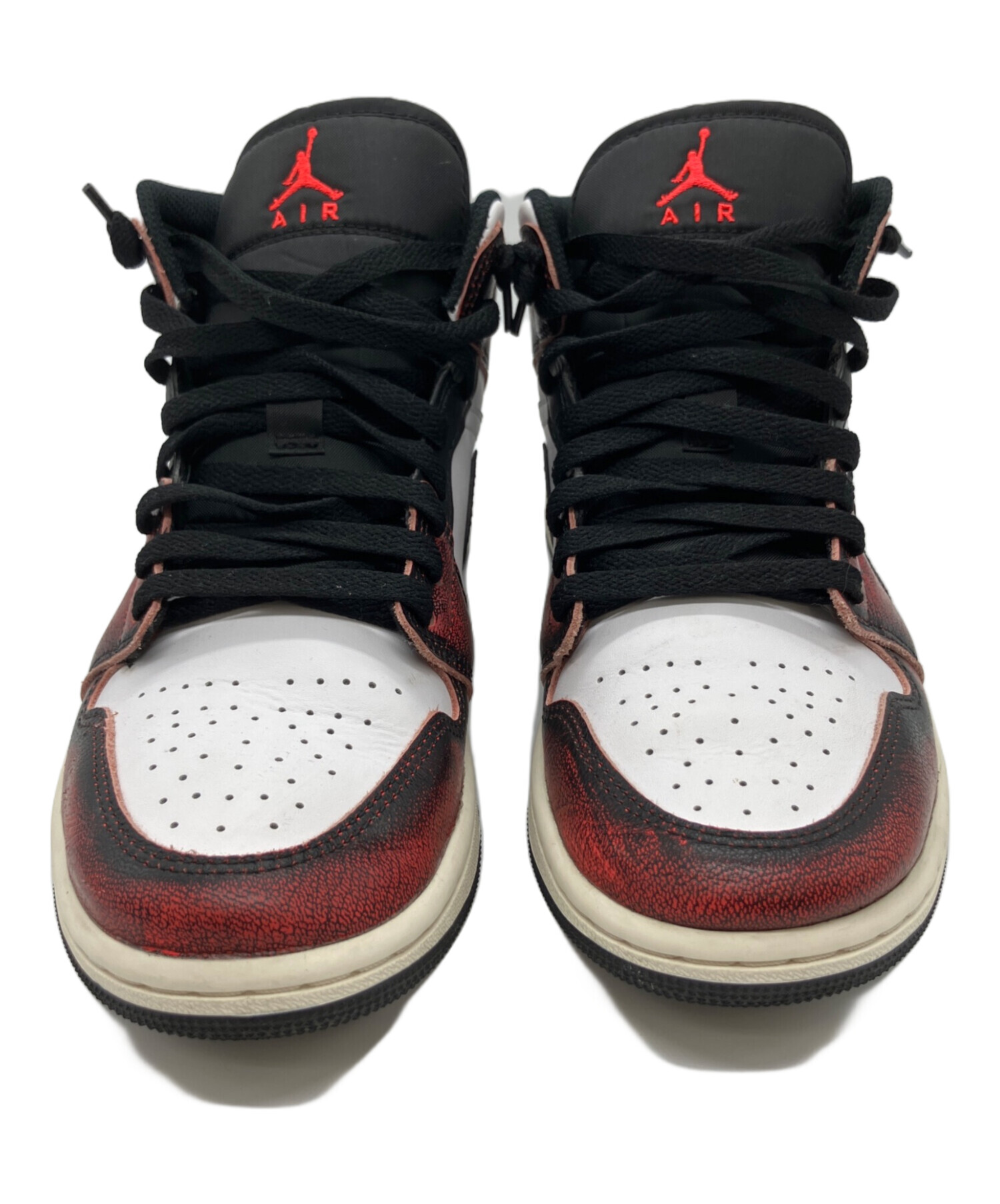 中古・古着通販】NIKE (ナイキ) Air Jordan 1 Mid レッド×ブラック