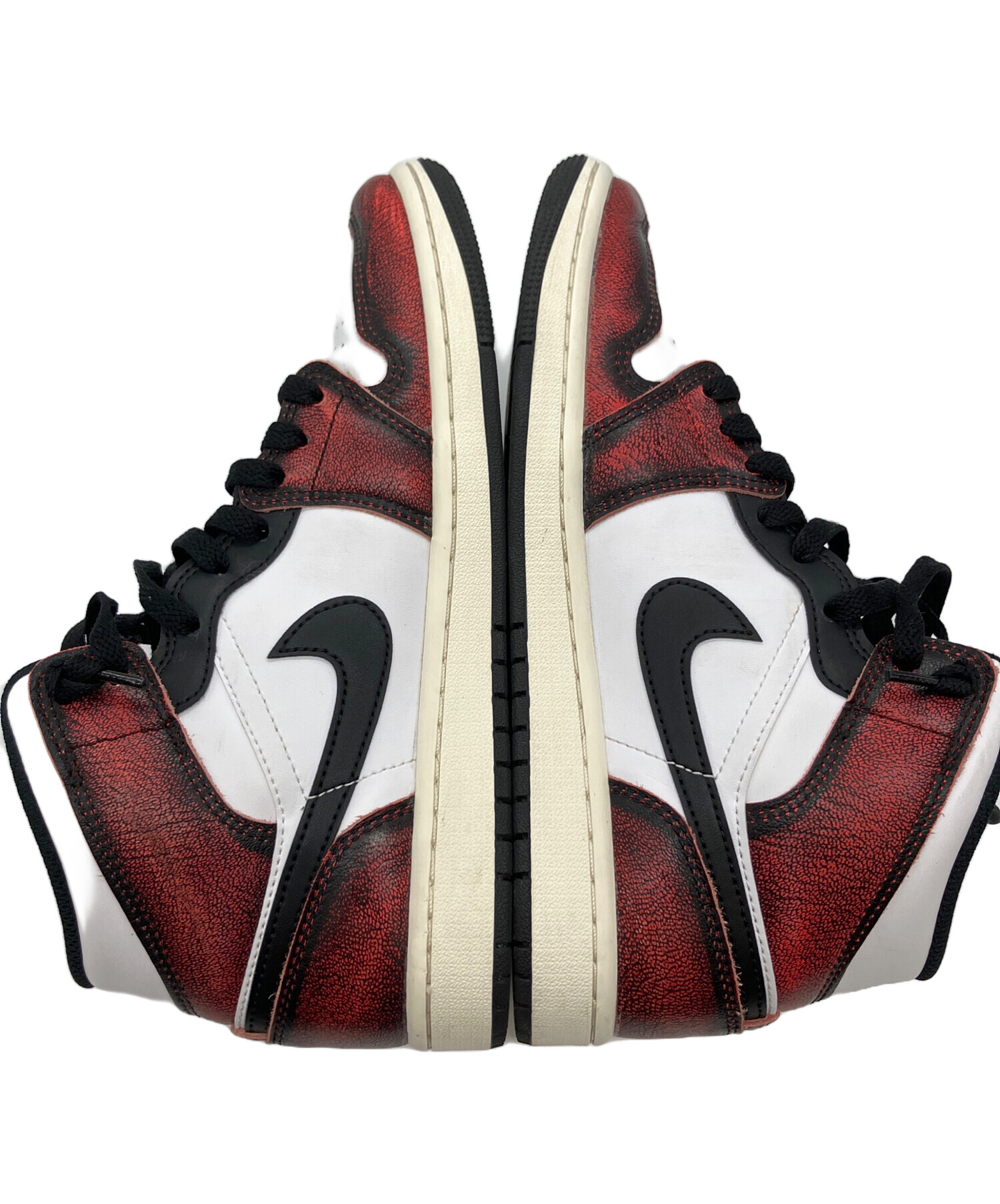 中古・古着通販】NIKE (ナイキ) Air Jordan 1 Mid レッド×ブラック