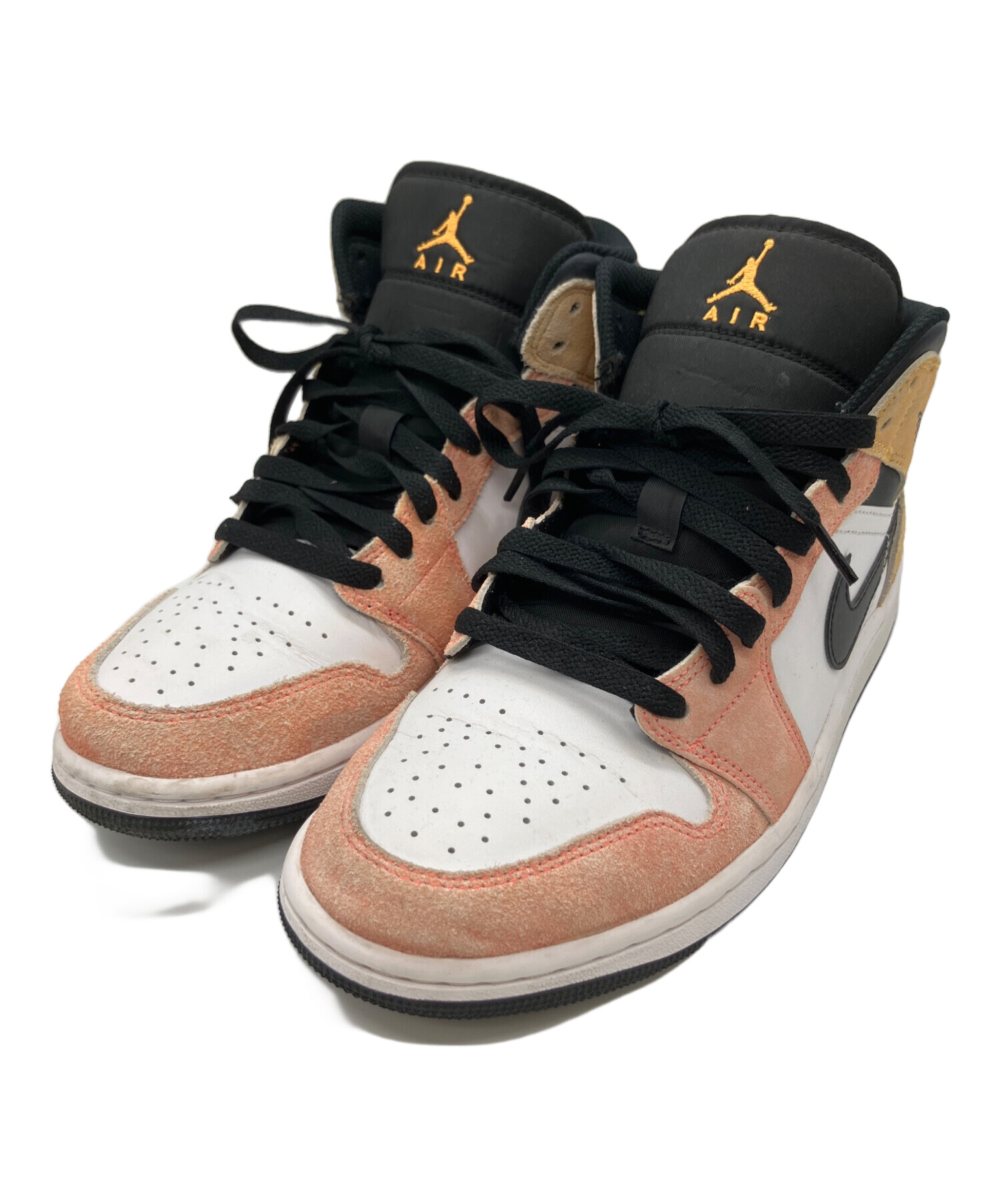 中古・古着通販】NIKE (ナイキ) Air Jordan 1 Mid ホワイト×ベージュ 