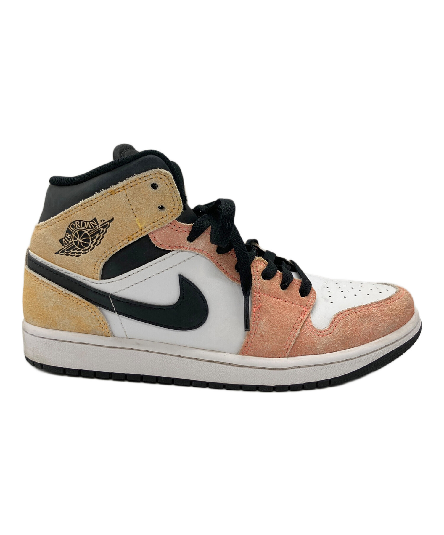 中古・古着通販】NIKE (ナイキ) Air Jordan 1 Mid ホワイト×ベージュ 