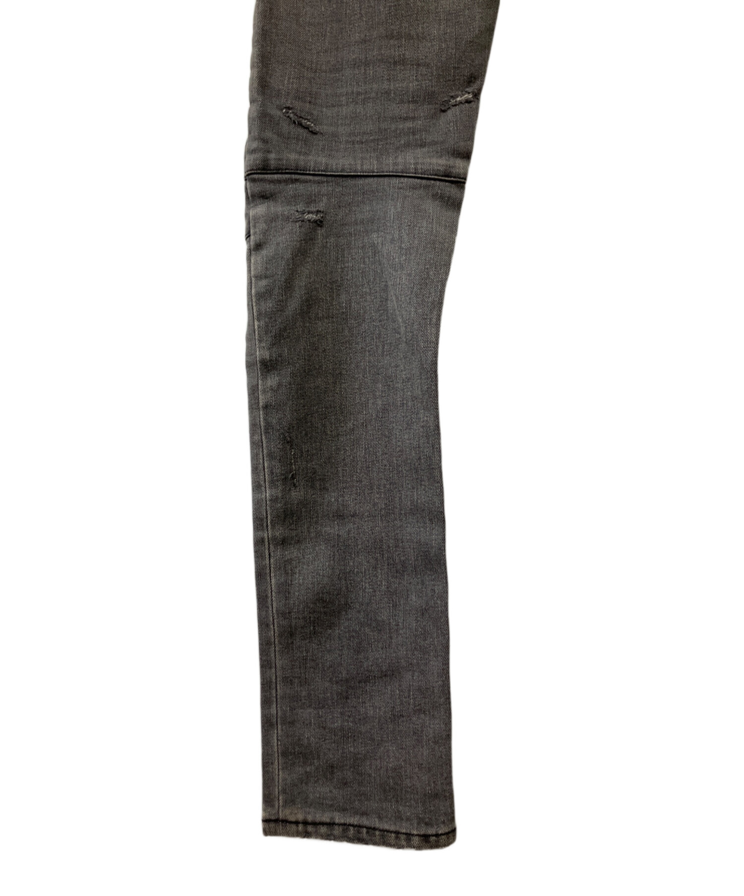 BALMAIN バイカーデニム　グレー スリムフィット デニムパンツ　28 中古・古着通販】BALMAIN (バルマン) バイカーデニムパンツ ブラック