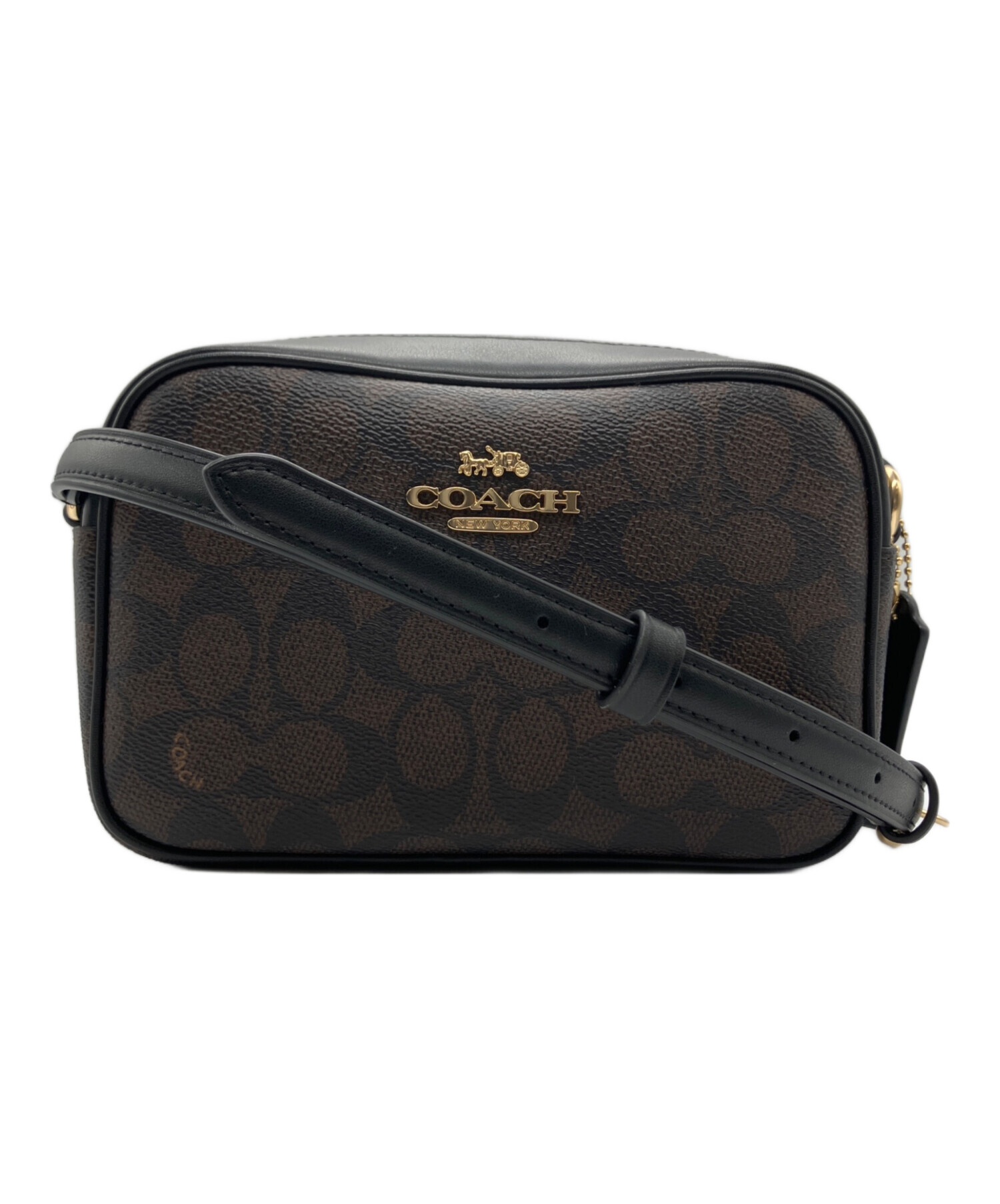 中古・古着通販】COACH (コーチ) ショルダーバッグ ブラウン×ブラック