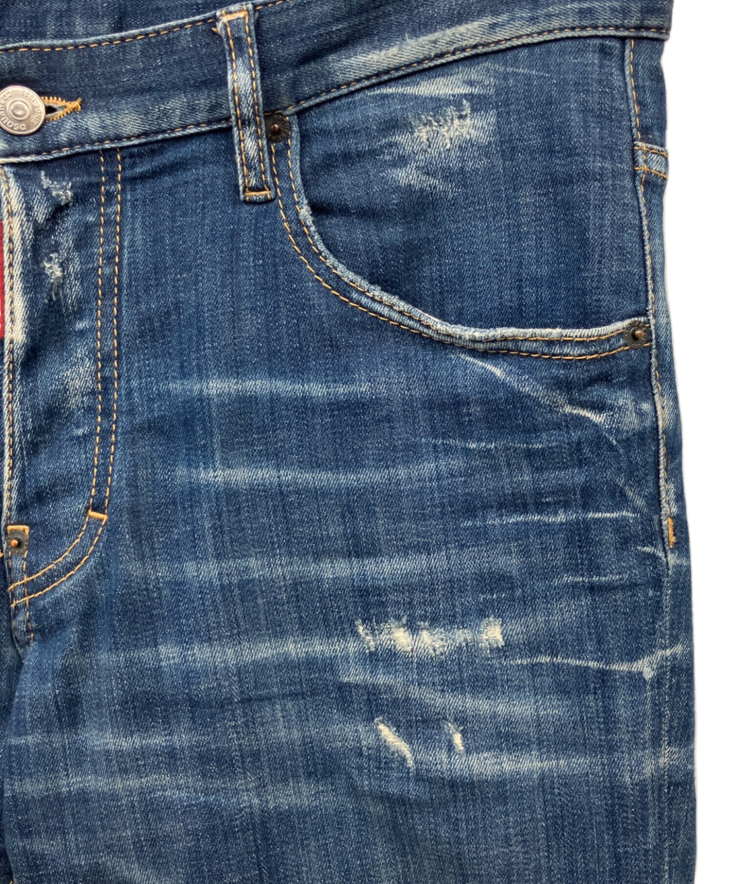 中古・古着通販】DSQUARED2 (ディースクエアード) 加工デニムパンツ