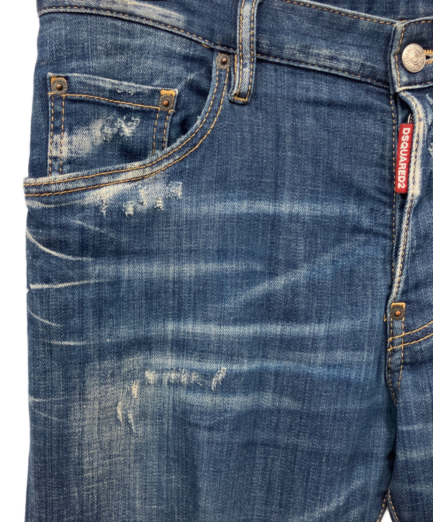 中古・古着通販】DSQUARED2 (ディースクエアード) 加工デニムパンツ