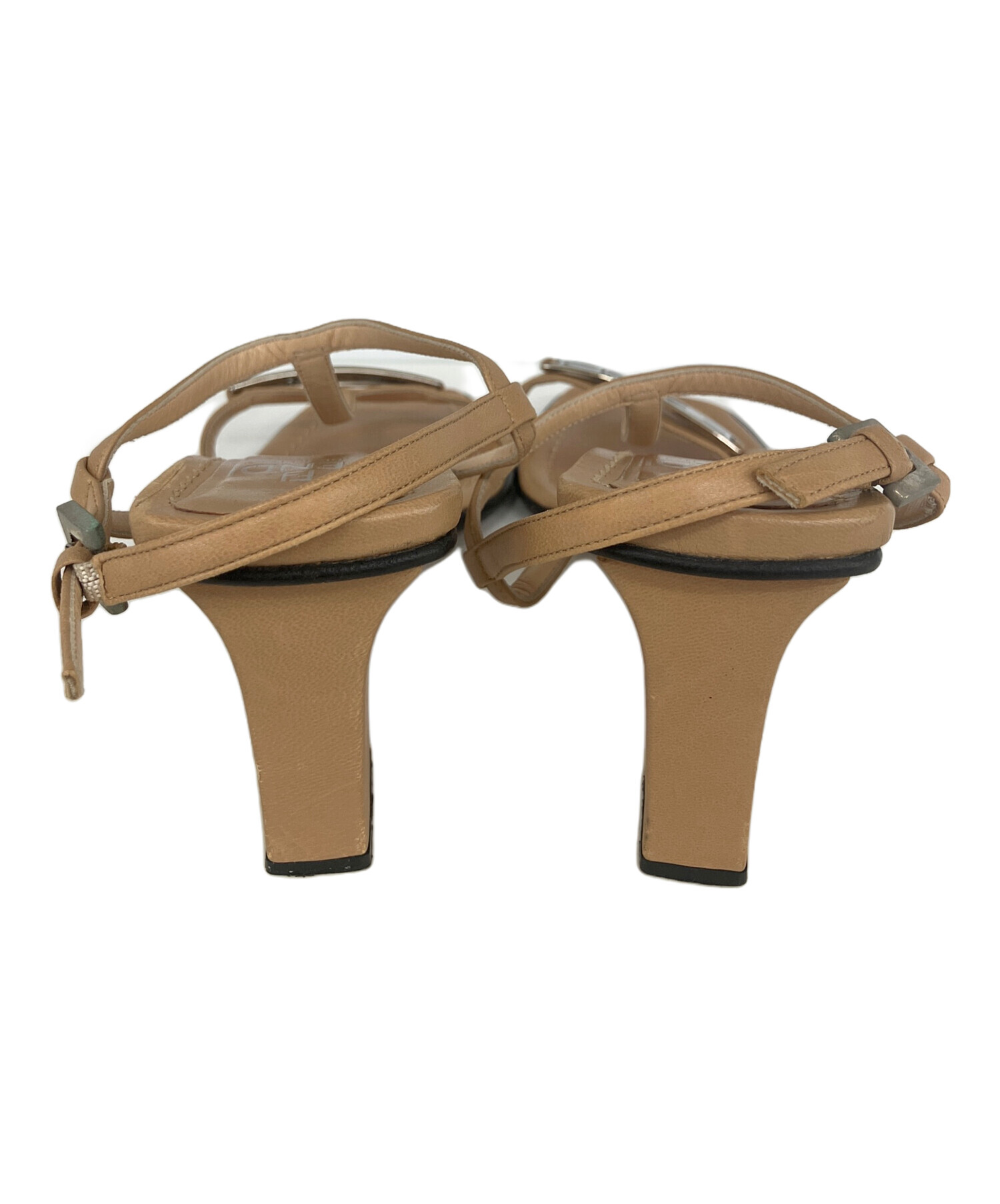 中古・古着通販】FENDI (フェンディ) ヒールサンダル ブラウン サイズ