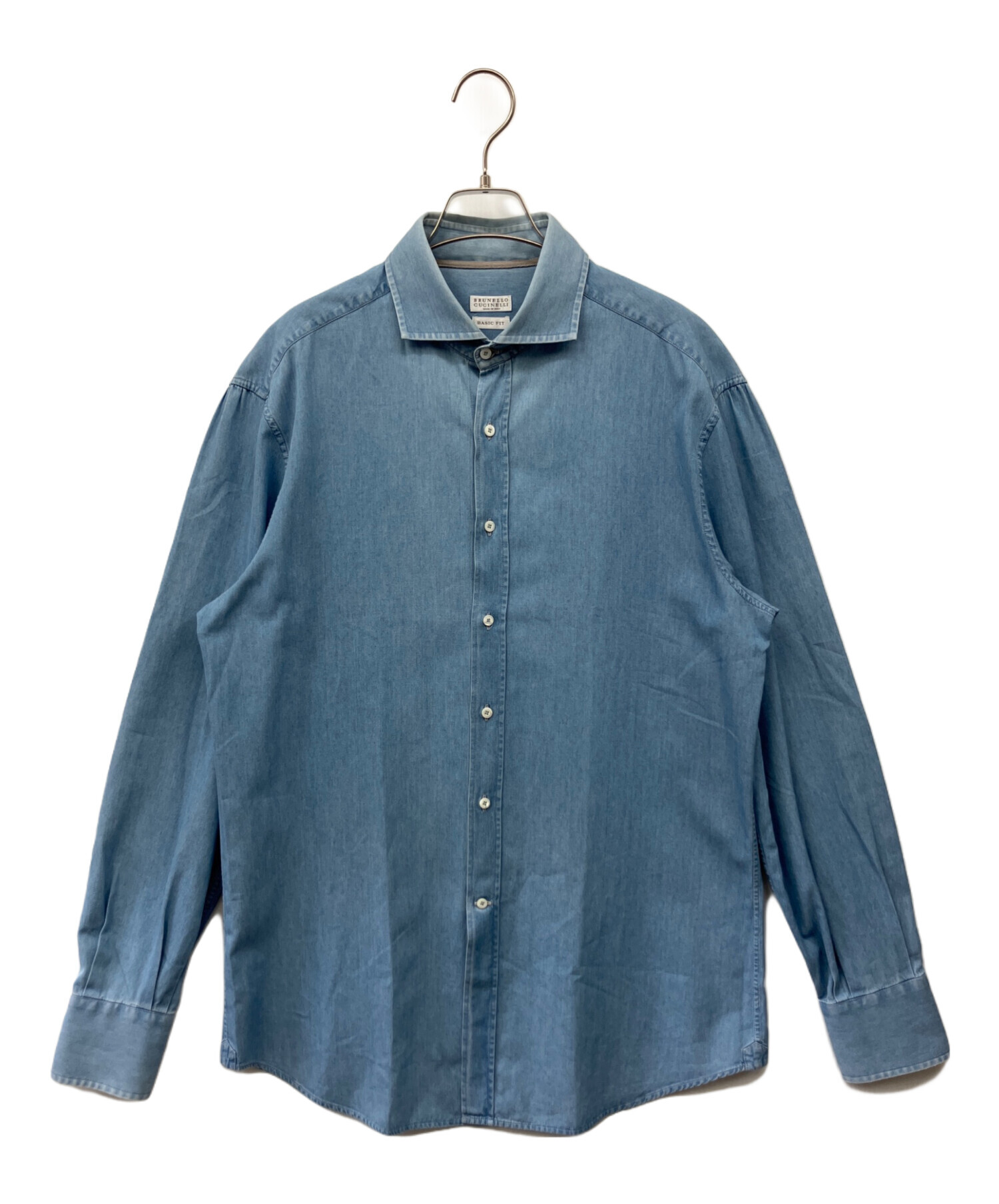 BRUNELLO CUCINELLI 長袖シャツ ライトブルー 中古・古着通販】BRUNELLO CUCINELLI (ブルネロクチネリ) 長袖シャツ
