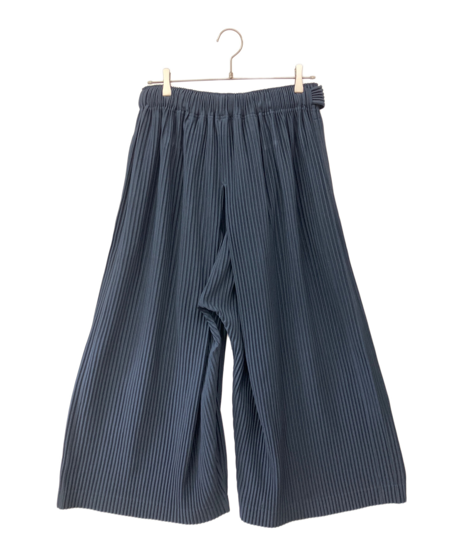 美品HOMME PLISSE ISSEY MIYAKE オムプリッセ パンツ 2 美品】オムプリッセ イッセイミヤケ パンツ サイズ2 黒 中古・古着通販