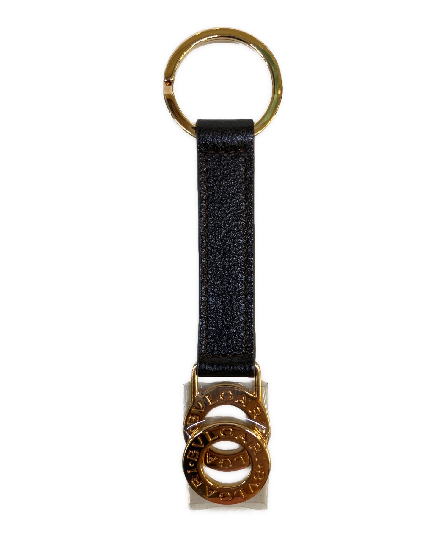 【新品未使用品】ブルガリ　キーリング 中古・古着通販】BVLGARI (ブルガリ) キーリング ブラック×ゴールド