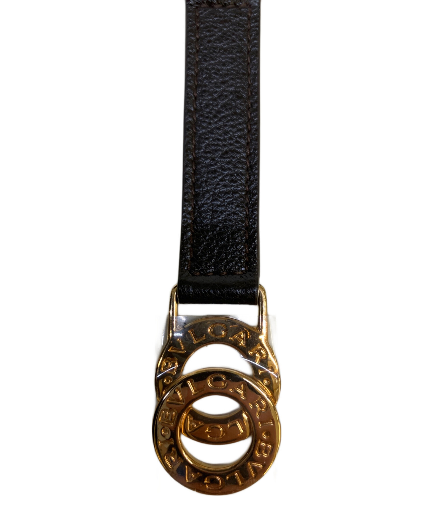 新品未使用！BVLGARI キーリング ブラック 中古・古着通販】BVLGARI (ブルガリ) キーリング ブラック×ゴールド