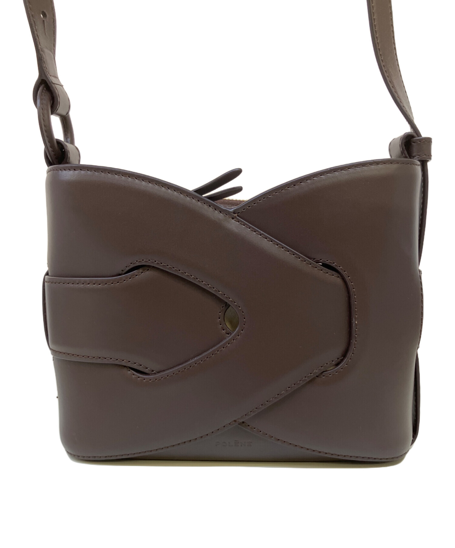 中古・古着通販】POLENE (ポレーヌ) レザーバッグ ブラウン｜ブランド