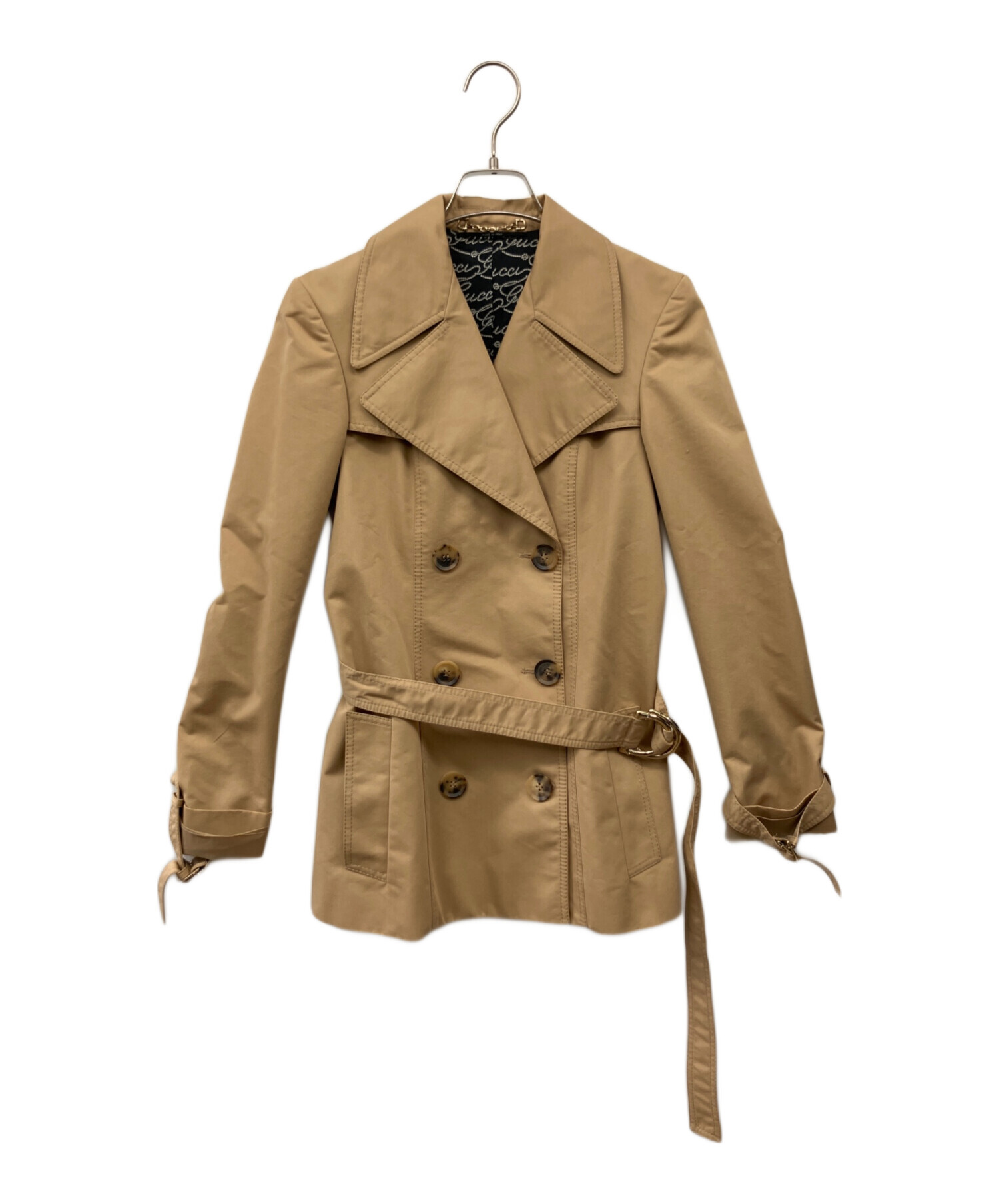 中古・古着通販】GUCCI (グッチ) トレンチコート ブラウン サイズ:M