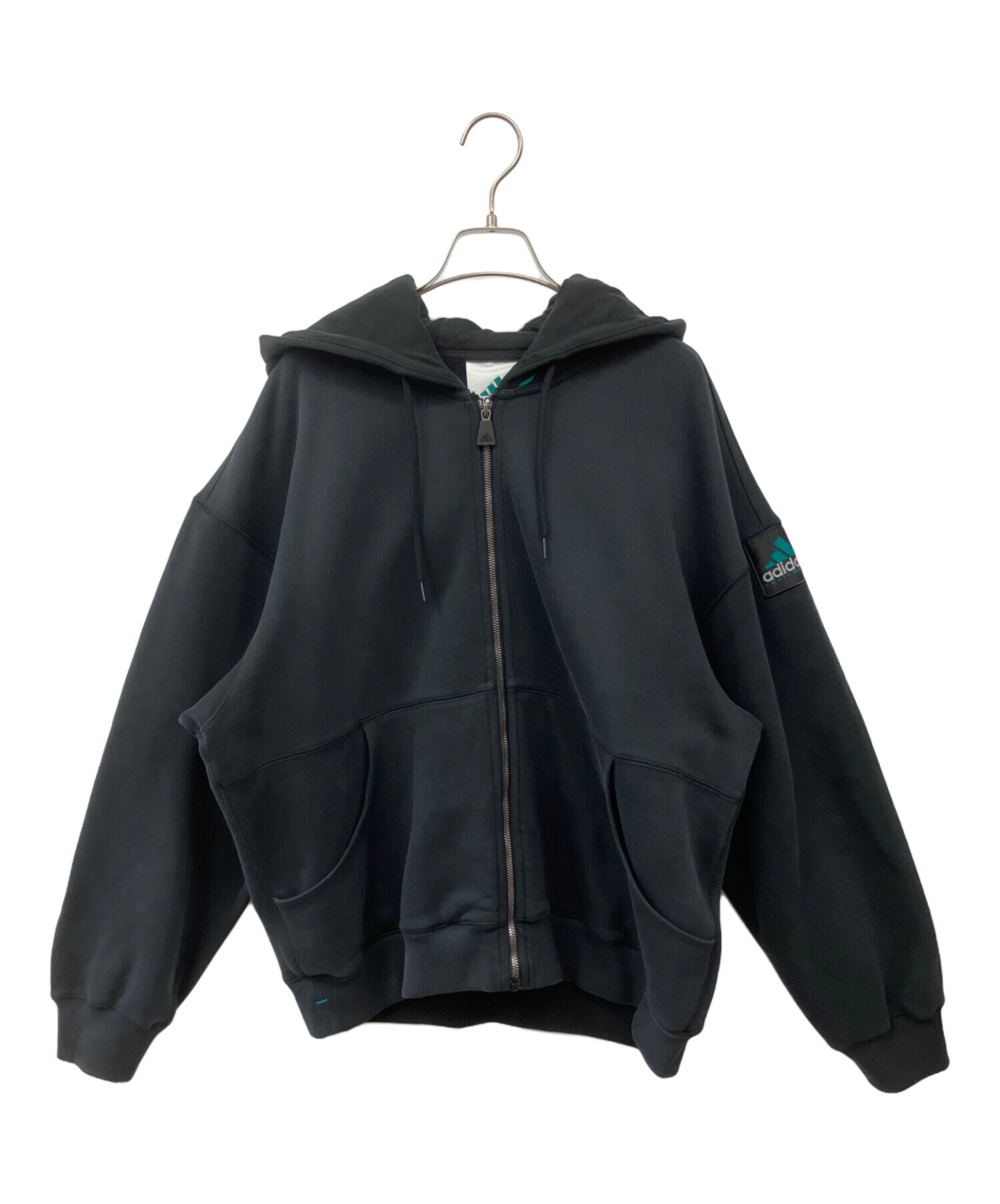 中古・古着通販】adidas (アディダス) ジップパーカー ブラック サイズ