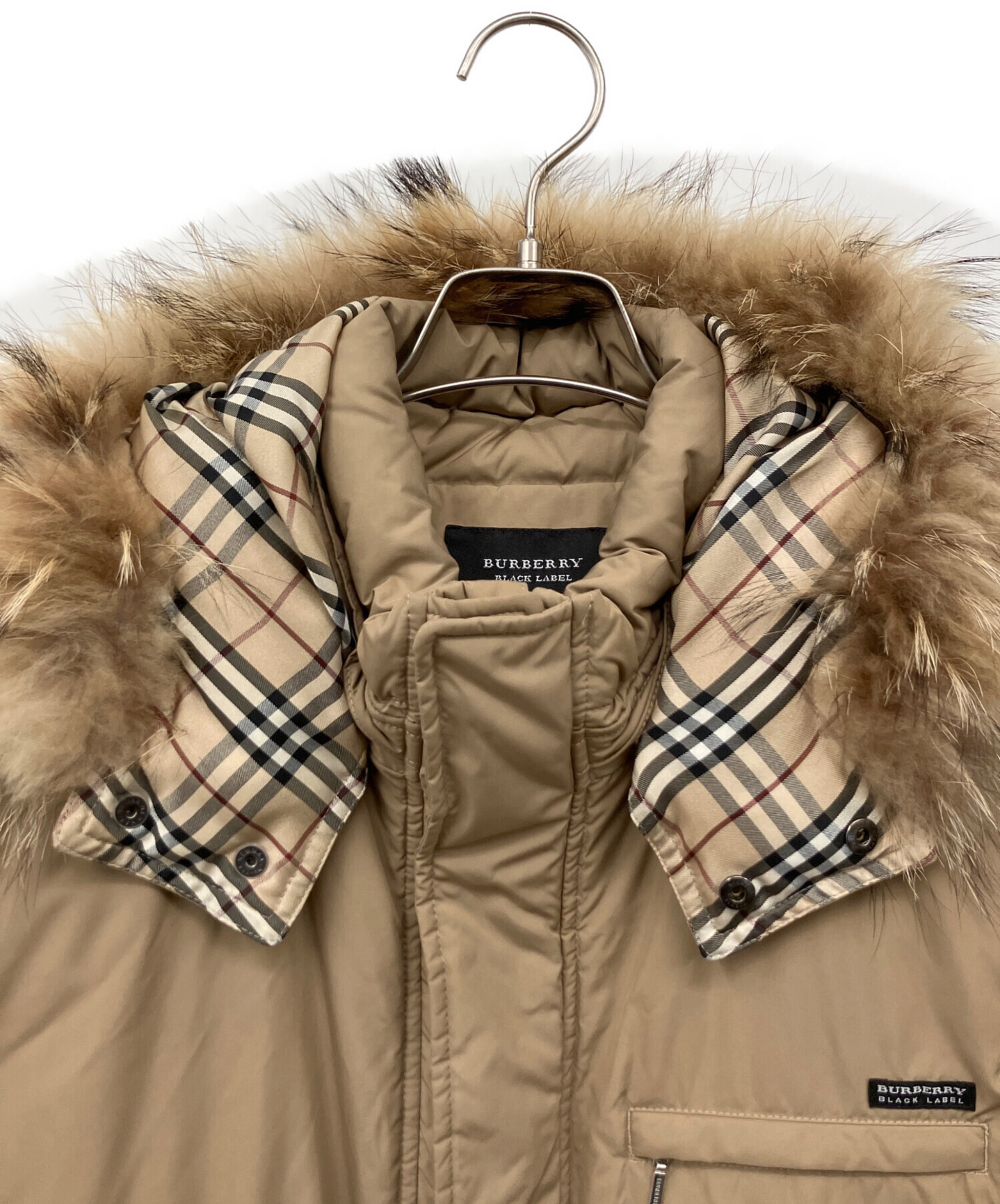 極美品★ BURBERRY ベージュ フード付き　ブルゾン 中古・古着通販】BURBERRY BLACK LABEL (バーバリーブラックレーベル