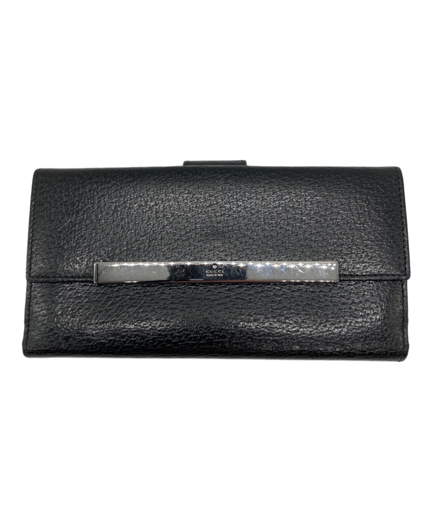 【BIGお買い物ラリー★30%OFFセール中】グッチ GUCCI 長財布ビット金具 ブラック レディース 中古 中古・古着通販】GUCCI (グッチ) 長財布 ブラック｜ブランド・古着通販