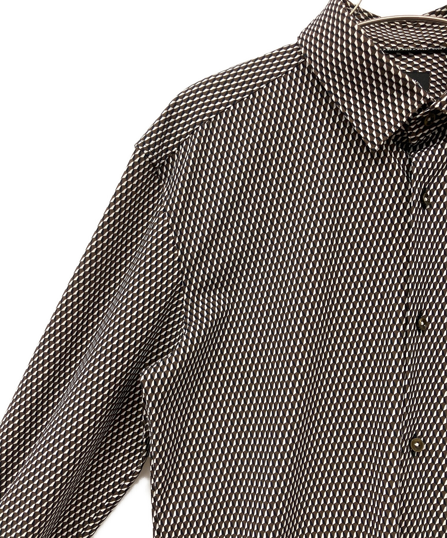 古着　HUGO BOSS ヒューゴボス　長袖シャツ　ＸＸＬサイズ 中古・古着通販】HUGO BOSS (ヒューゴ ボス) 長袖シャツ ブラウン