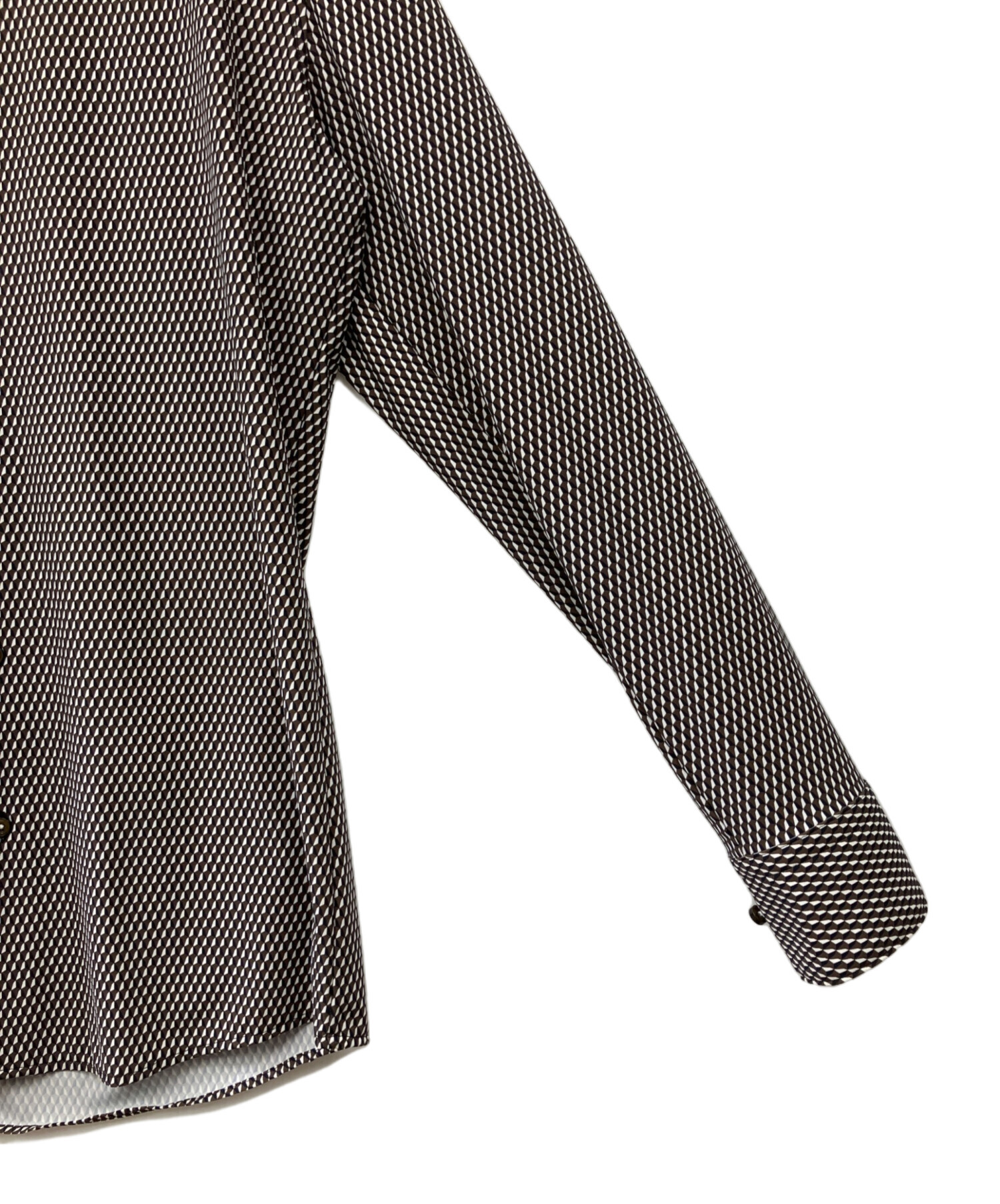 中古・古着通販】HUGO BOSS (ヒューゴ ボス) 長袖シャツ ブラウン 
