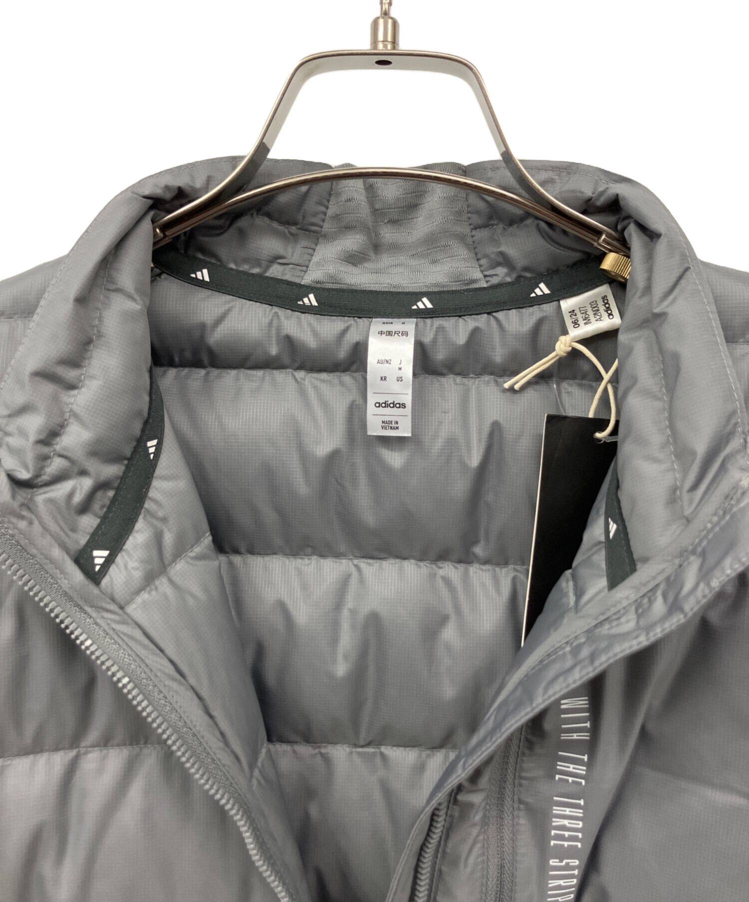 中古・古着通販】adidas (アディダス) ダウンジャケット ライトグレー 