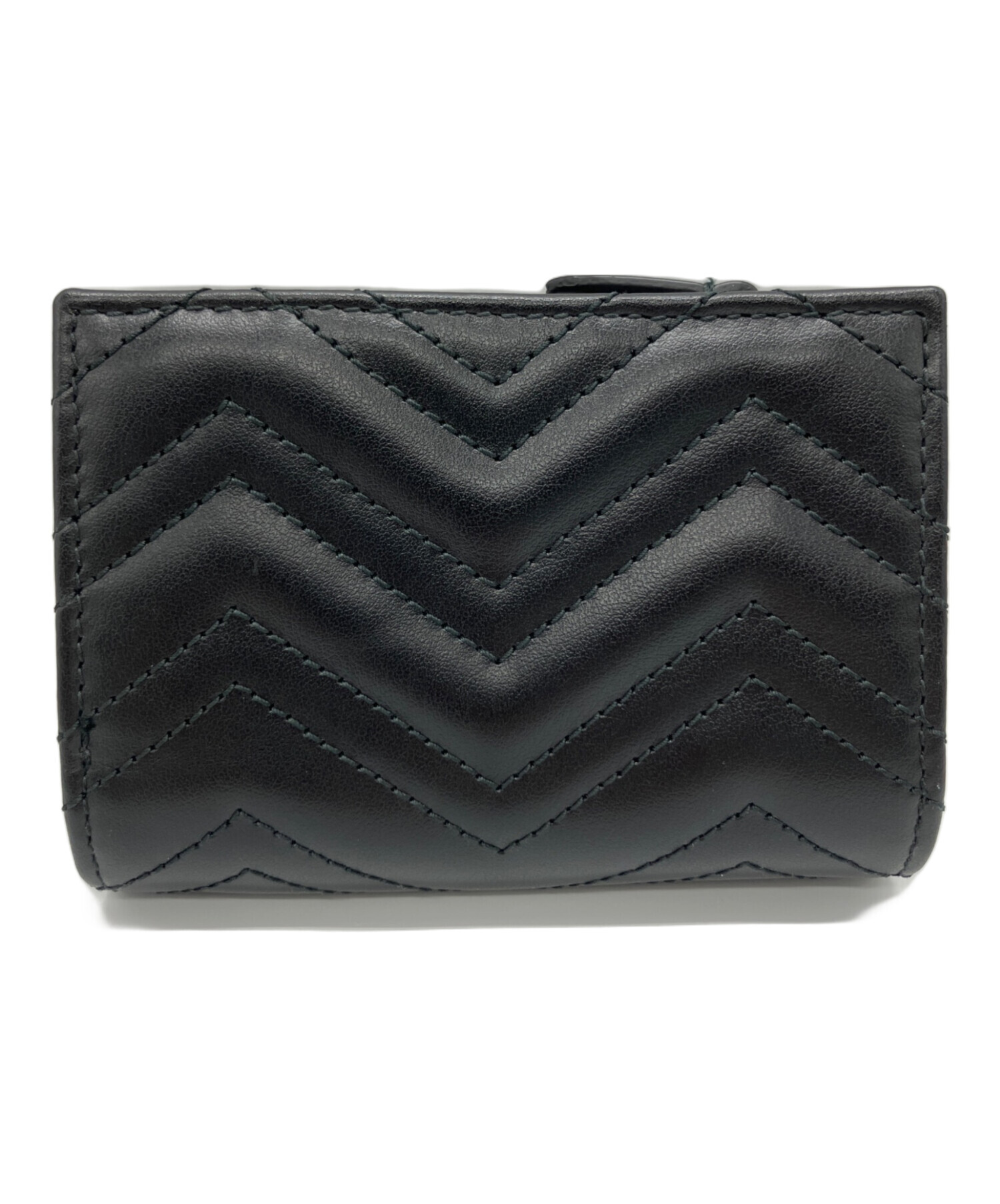 中古・古着通販】GUCCI (グッチ) 2つ折り財布 ブラック｜ブランド 