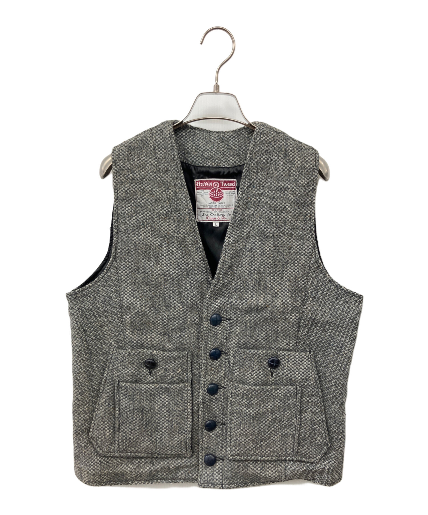 Harris Tweed ハリスツイード ミックスツィード ベスト ジレSサイズ HARRIS TWEED（ハリスツイード） ベスト ジレ ウール100％ オッド