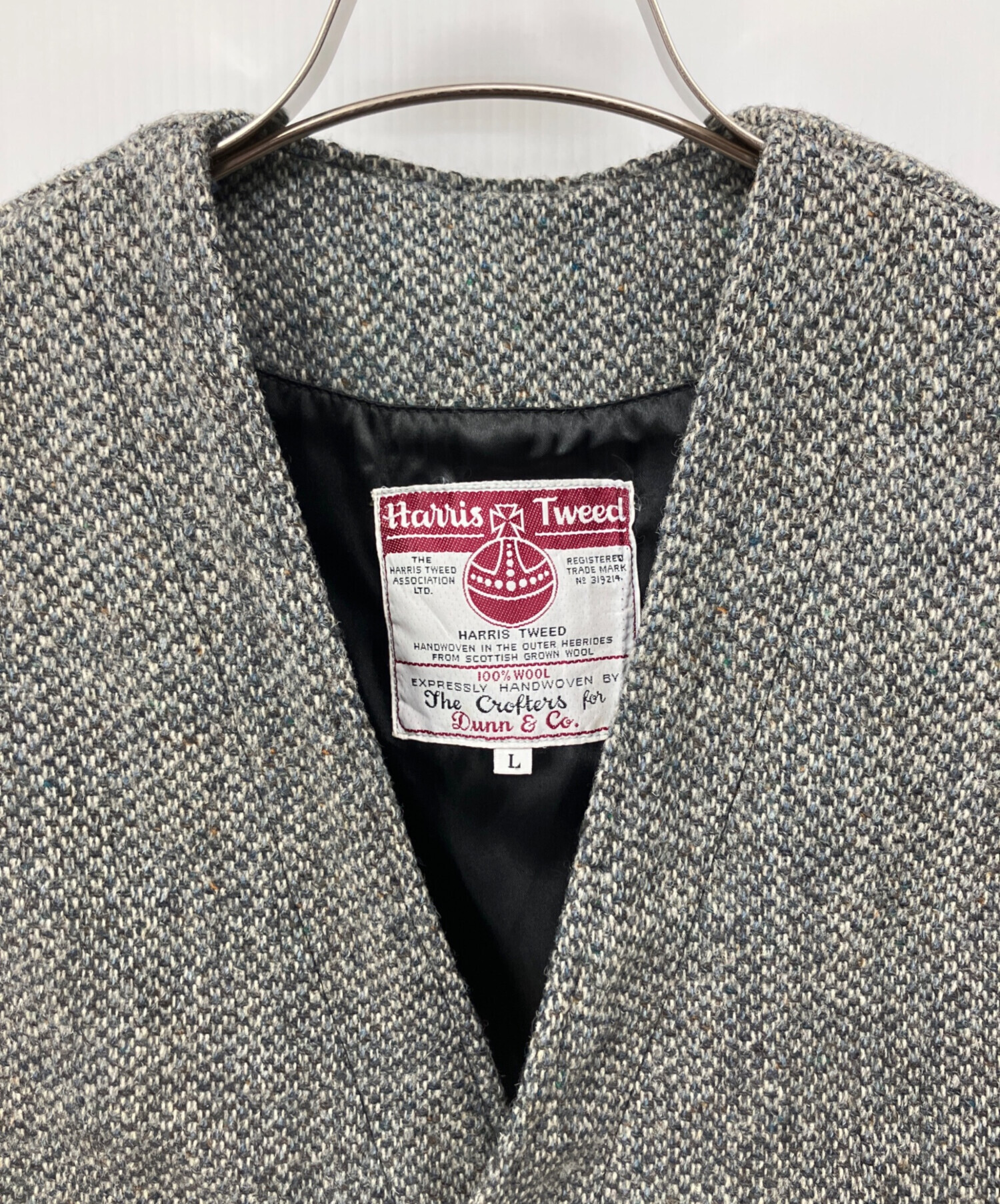 中古・古着通販】Harris Tweed (ハリスツイード) ベスト ライトグレー