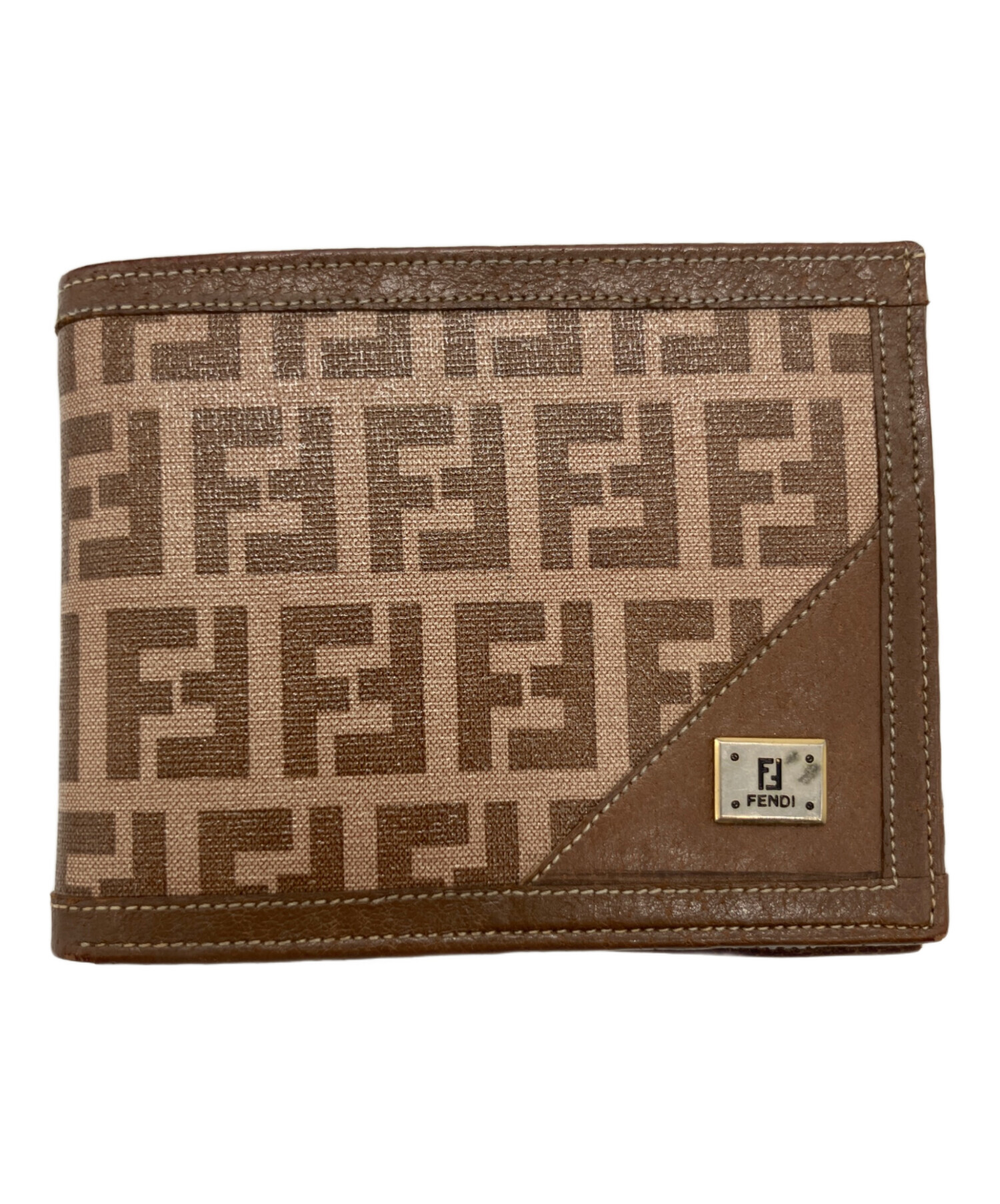 中古・古着通販】FENDI (フェンディ) 2つ折り財布 ブラウン|ブランド 中古・古着通販】FENDI (フェンディ) 2つ折り財布 ブラウン|ブランド