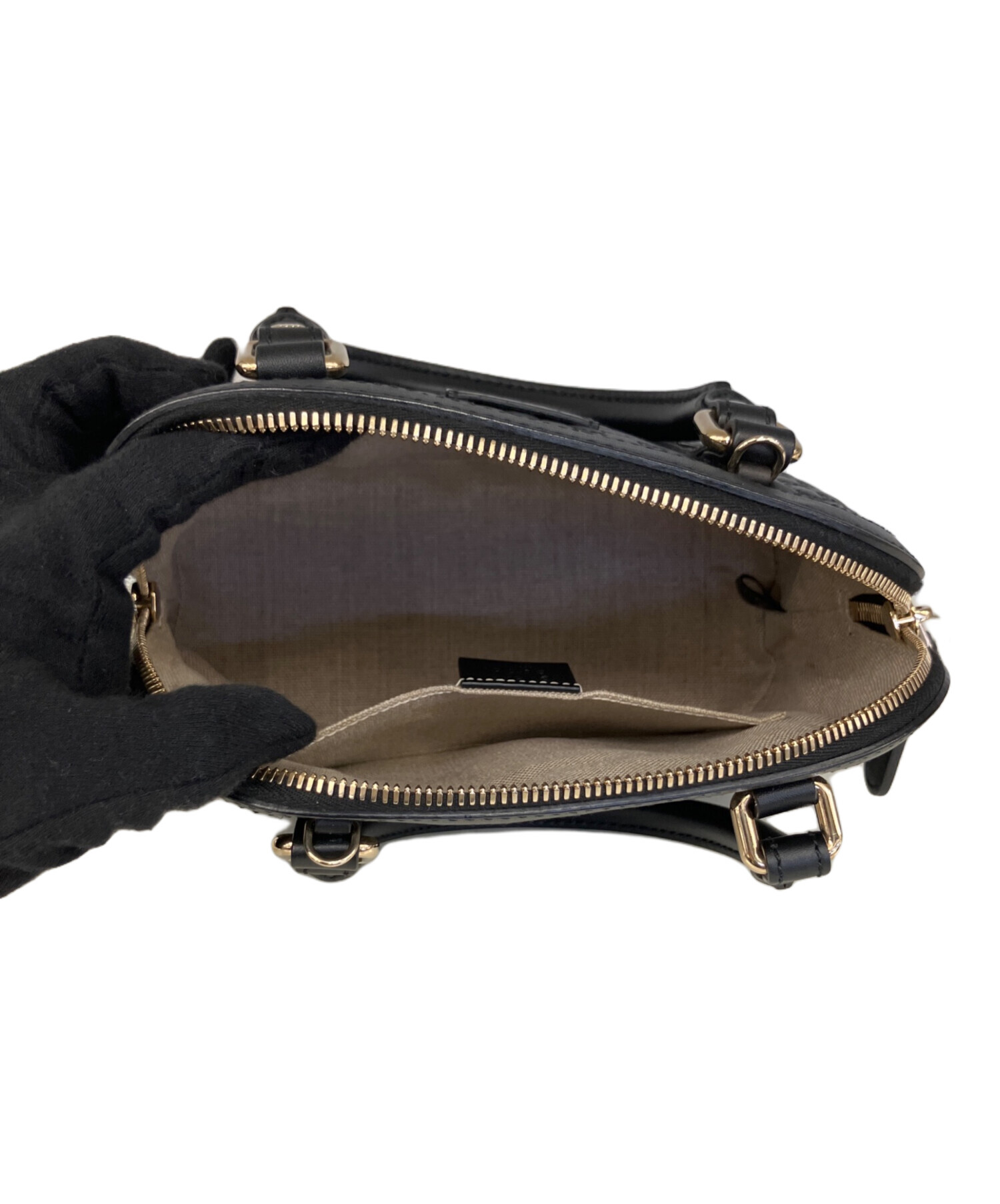 （中古）GUCCIグッチのバッグ　→取引中 中古・古着通販】GUCCI (グッチ) トートバッグ ブラック サイズ