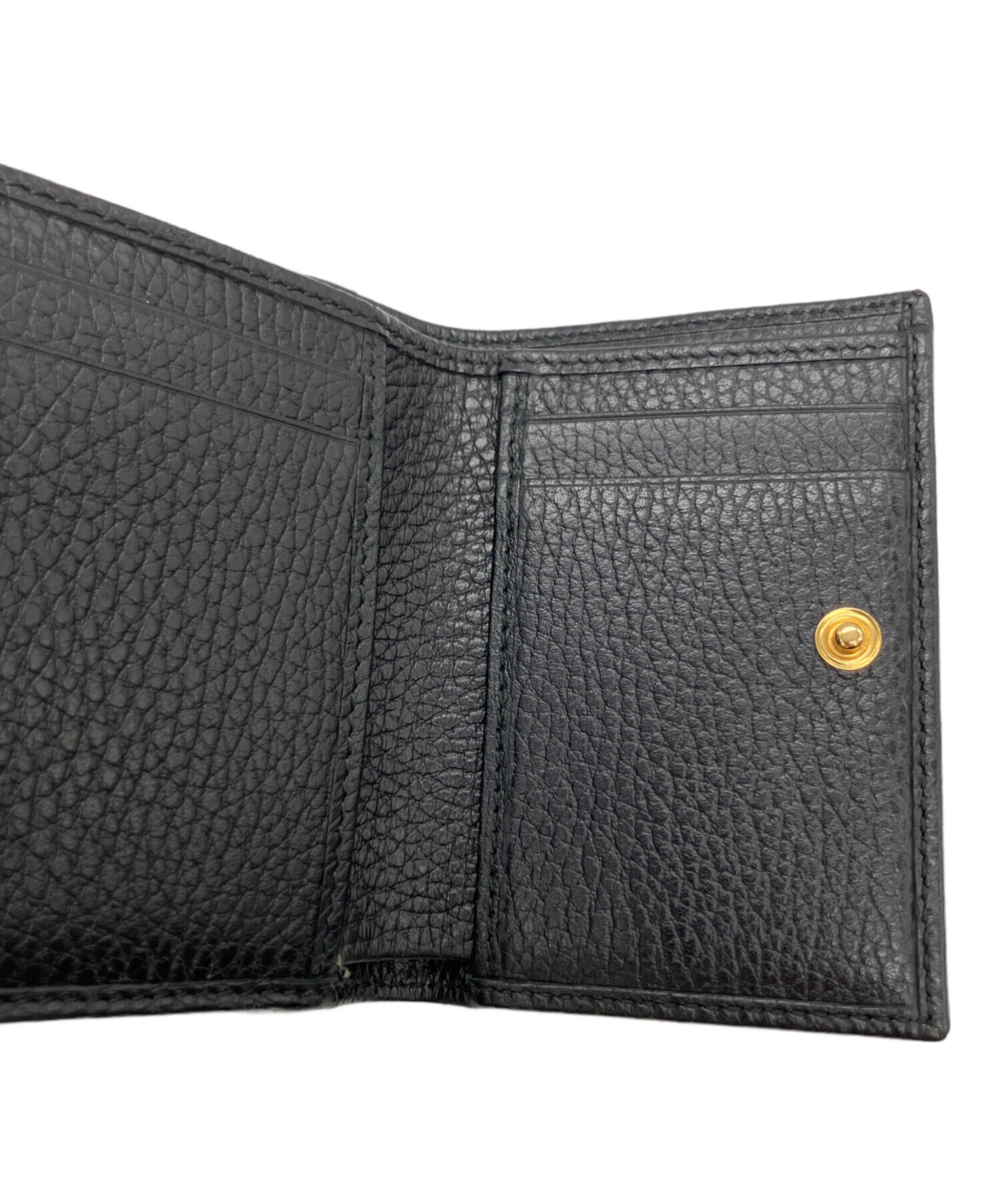 中古・古着通販】GUCCI (グッチ) 3つ折り財布 ブラック｜ブランド 