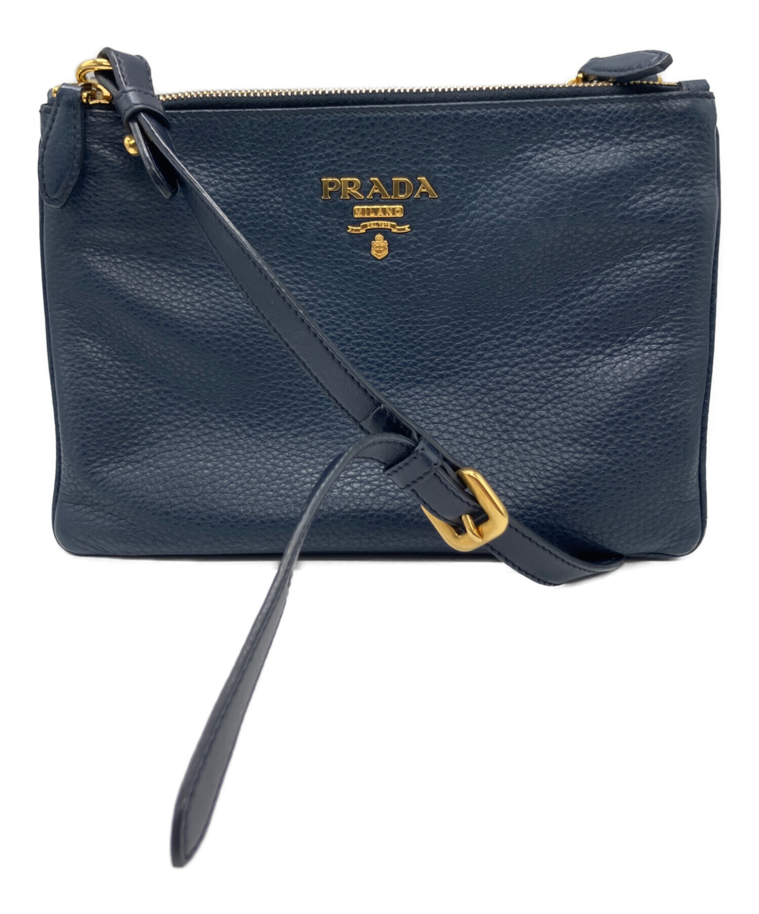 prada ショルダーバック 中古・古着通販】PRADA (プラダ) ショルダーバッグ ネイビー｜ブランド
