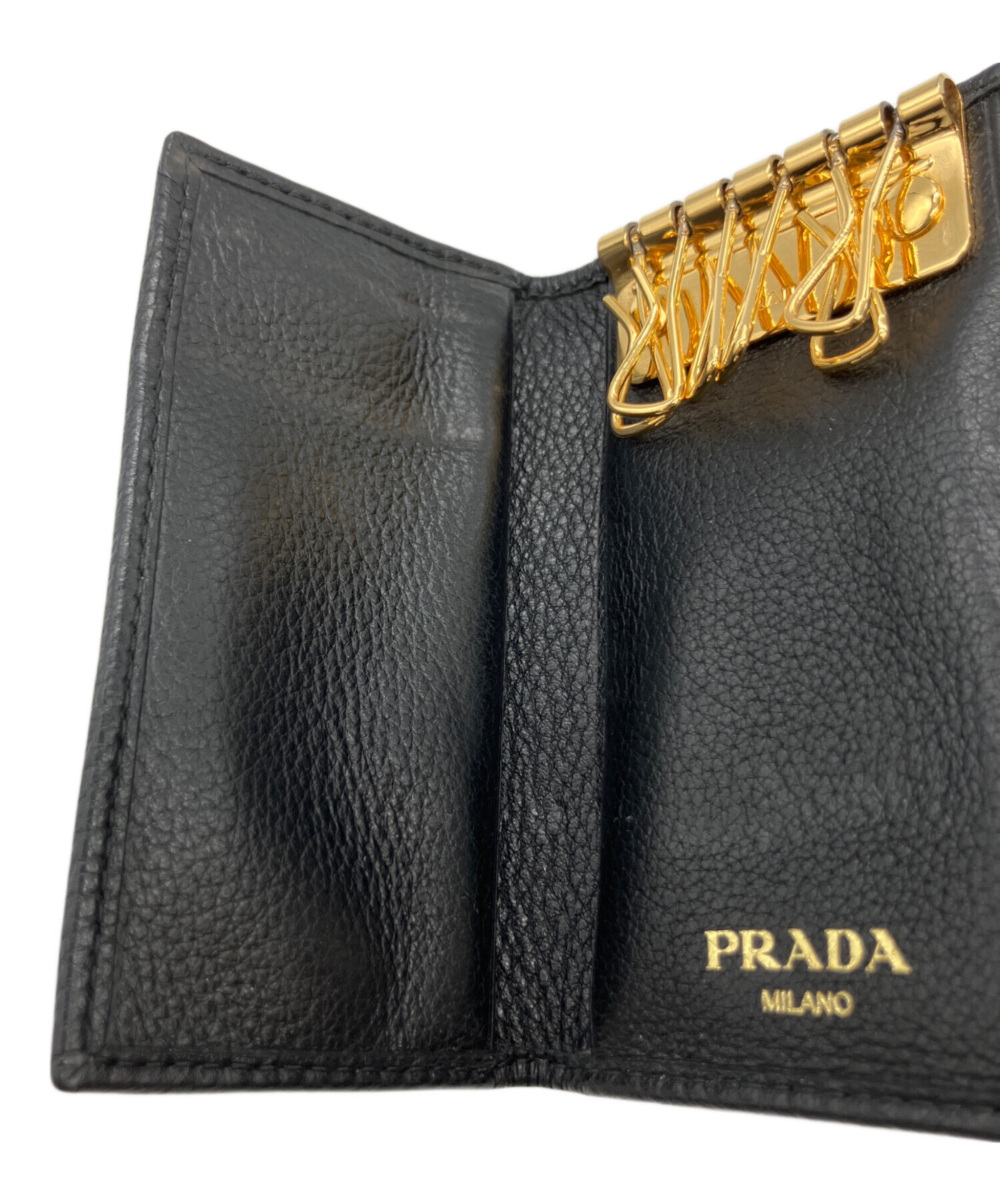 【新品・未使用】PRADA キーケース  迷彩TESSUTST.CAMO 中古・古着通販】PRADA (プラダ) キーケース ネイビー｜ブランド・古着