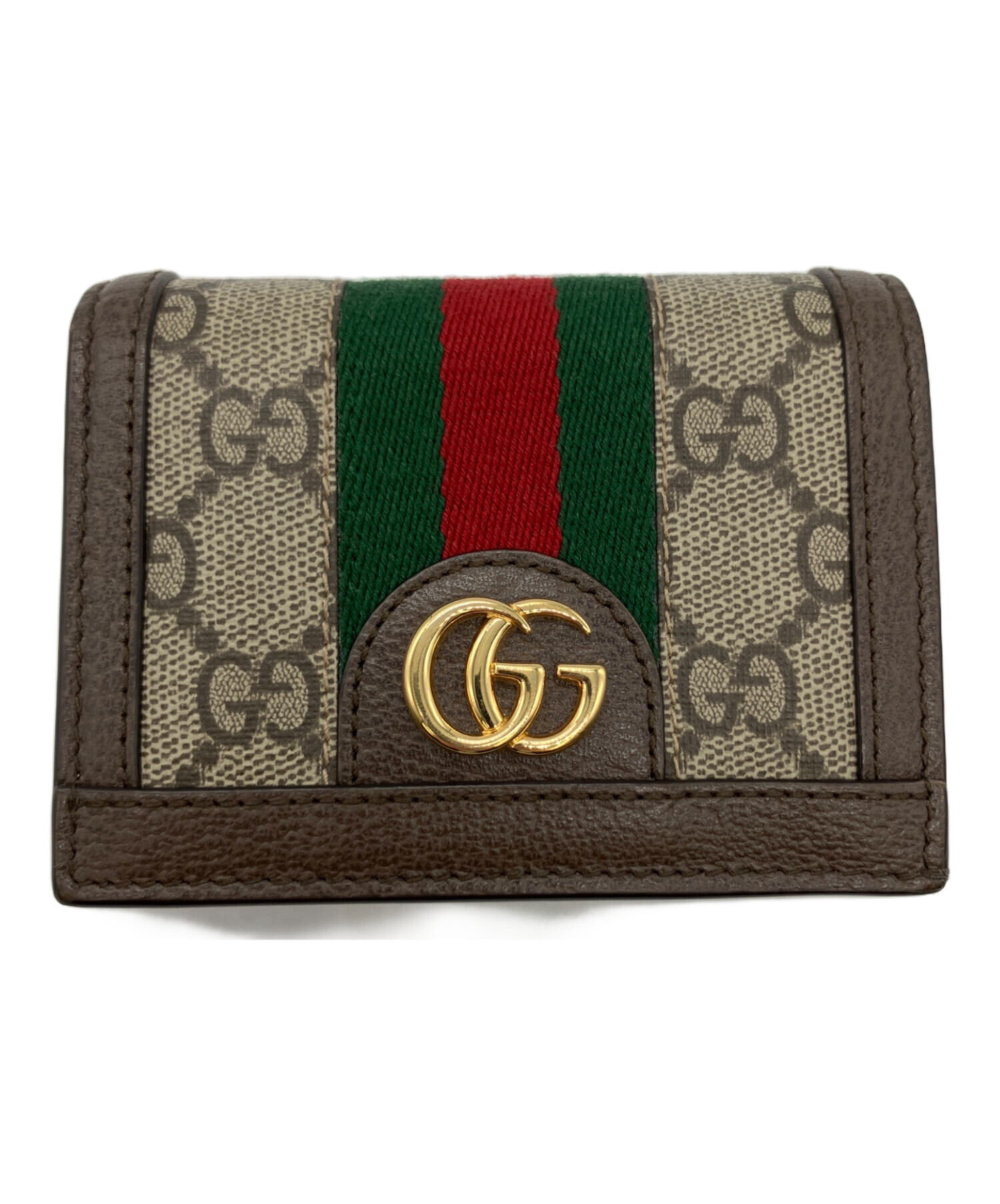中古・古着通販】GUCCI (グッチ) 2つ折り財布 ブラウン｜ブランド