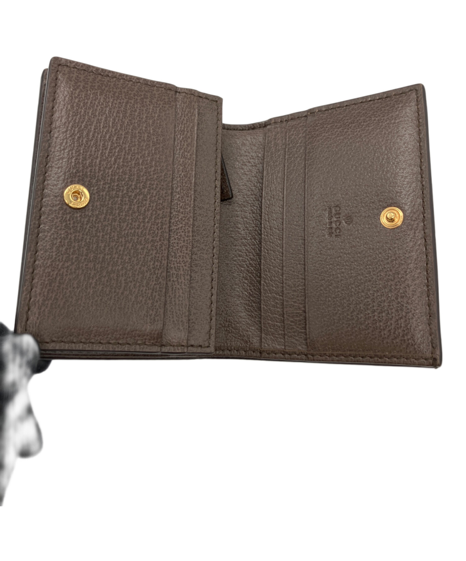 中古・古着通販】GUCCI (グッチ) 2つ折り財布 ブラウン｜ブランド