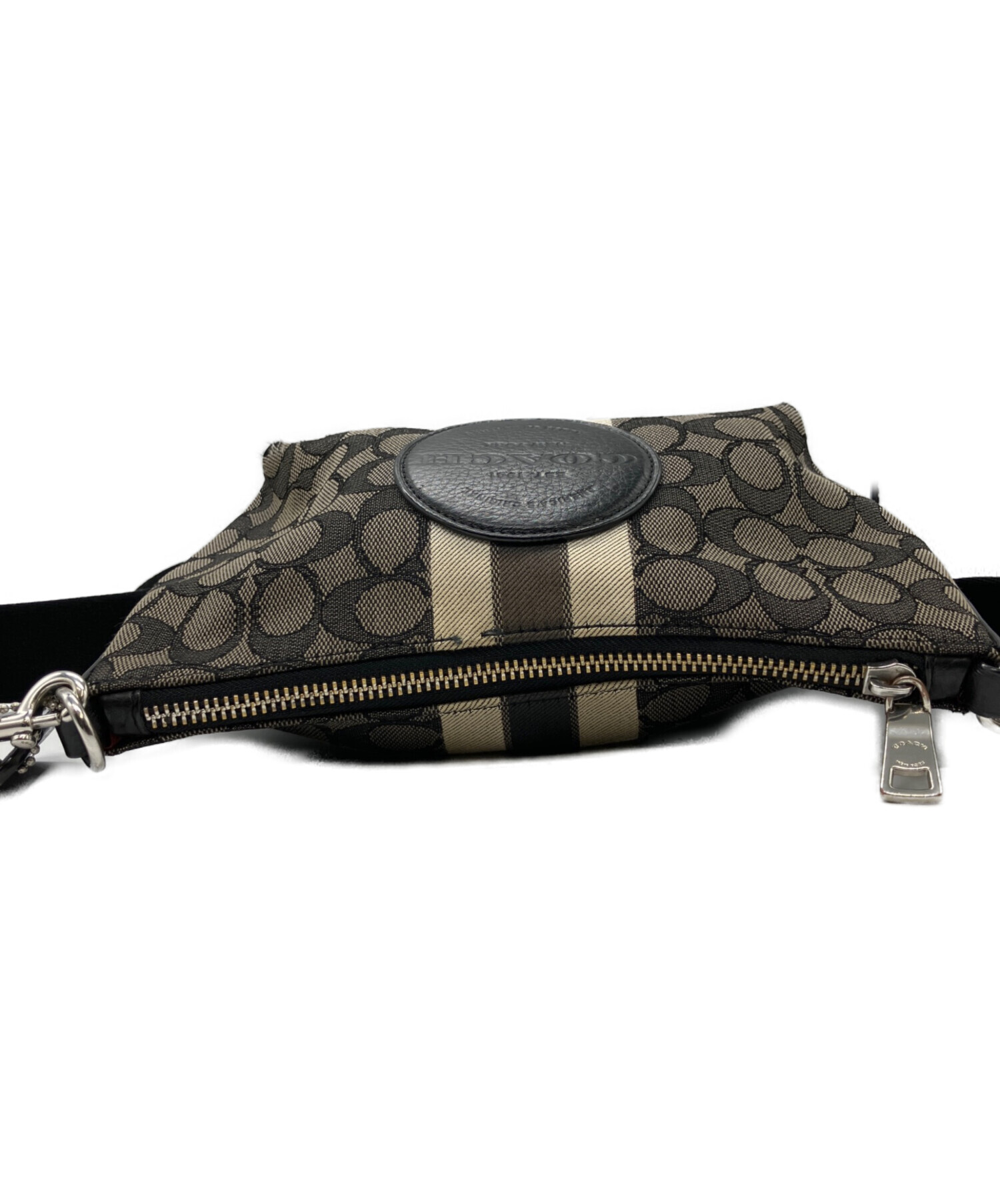 中古・古着通販】COACH (コーチ) ショルダーバッグ ブラック×ベージュ 