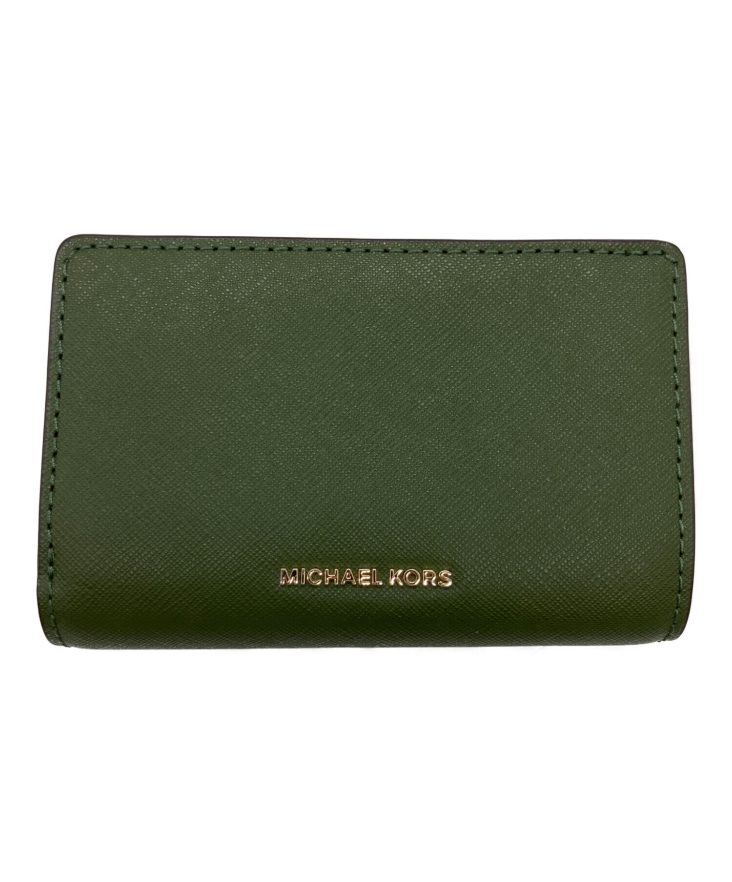 中古・古着通販】MICHAEL KORS (マイケルコース) 2つ折り財布 グリーン